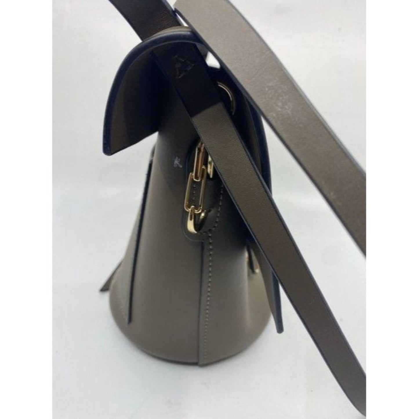 zac posen olive green leather cross body bag