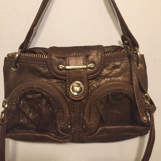BOTKIER Mini Brown W/ Bronze Shimmer Clutch/ Mini