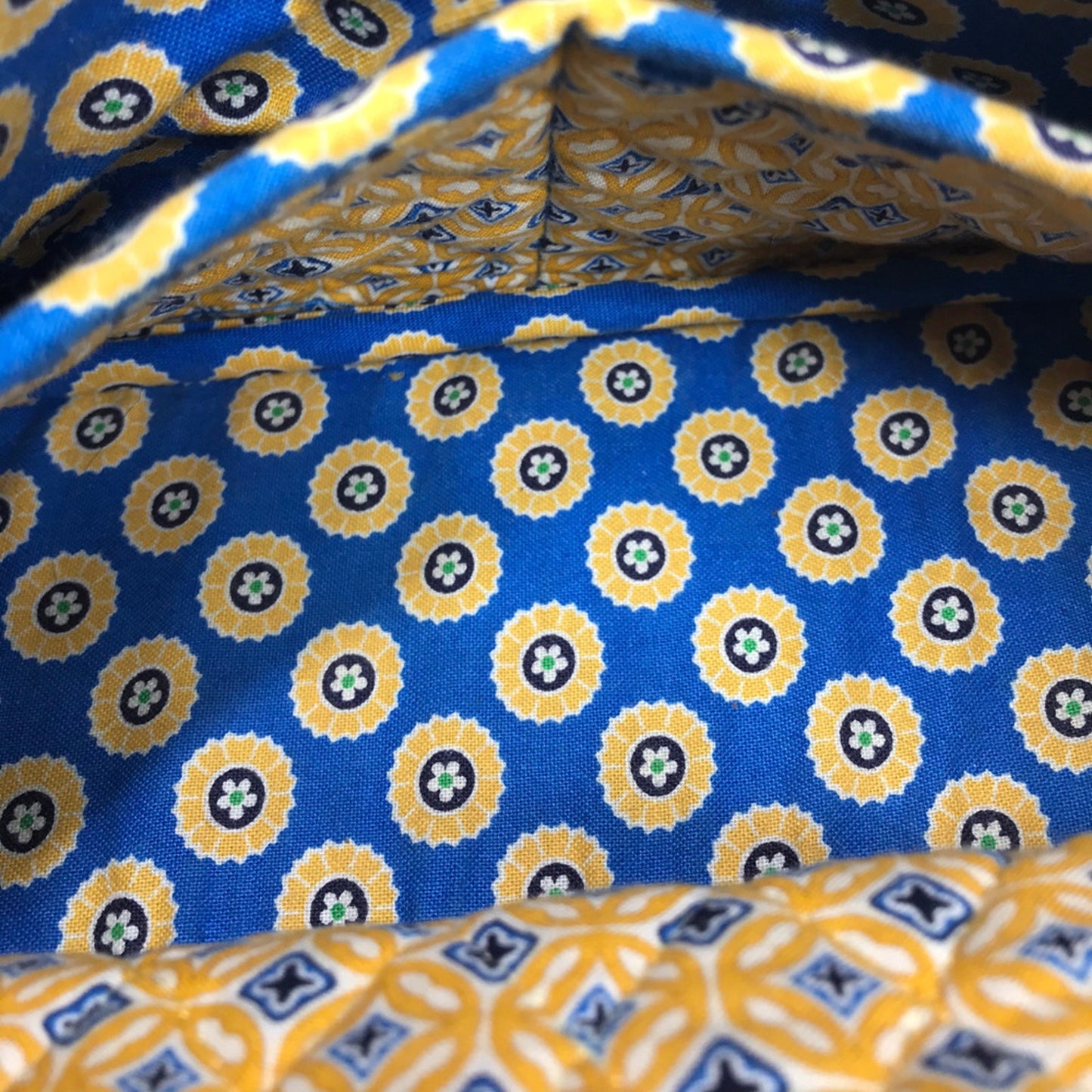 Vera Bradley Blue Tan Nylon Small Handbag