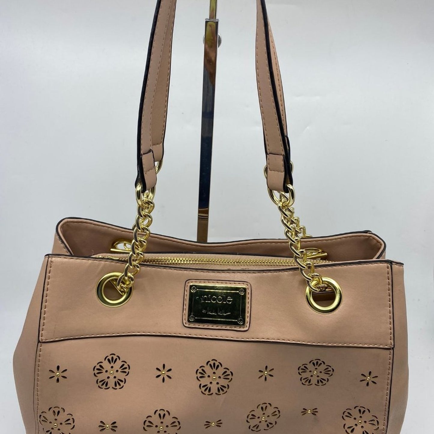 Nicole Tan Leather Shoulder Bag