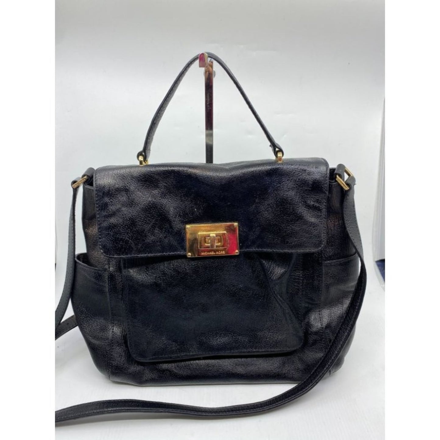 MICHAEL KORS Blue Large Leather Shoulder Bag $390
