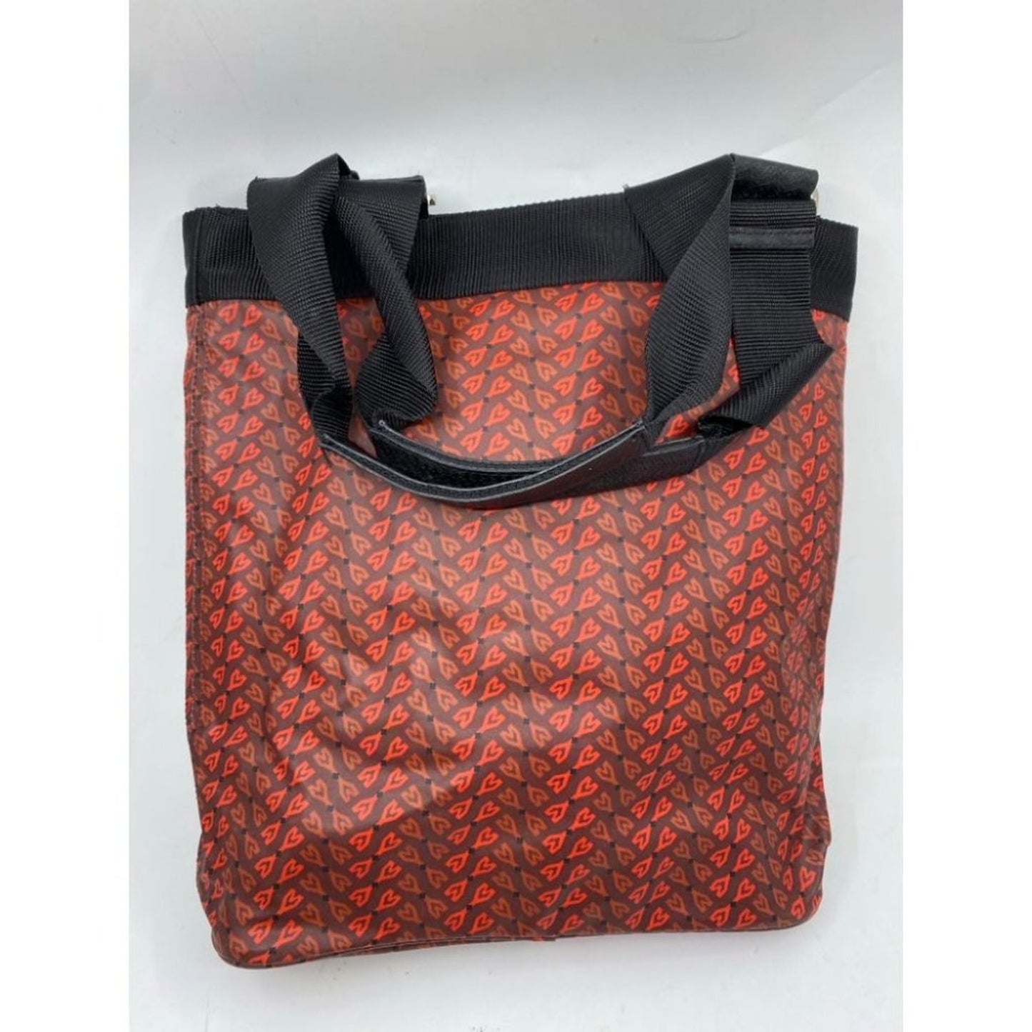 Oilcloth Orange Brown Large Nylon Tote Bag