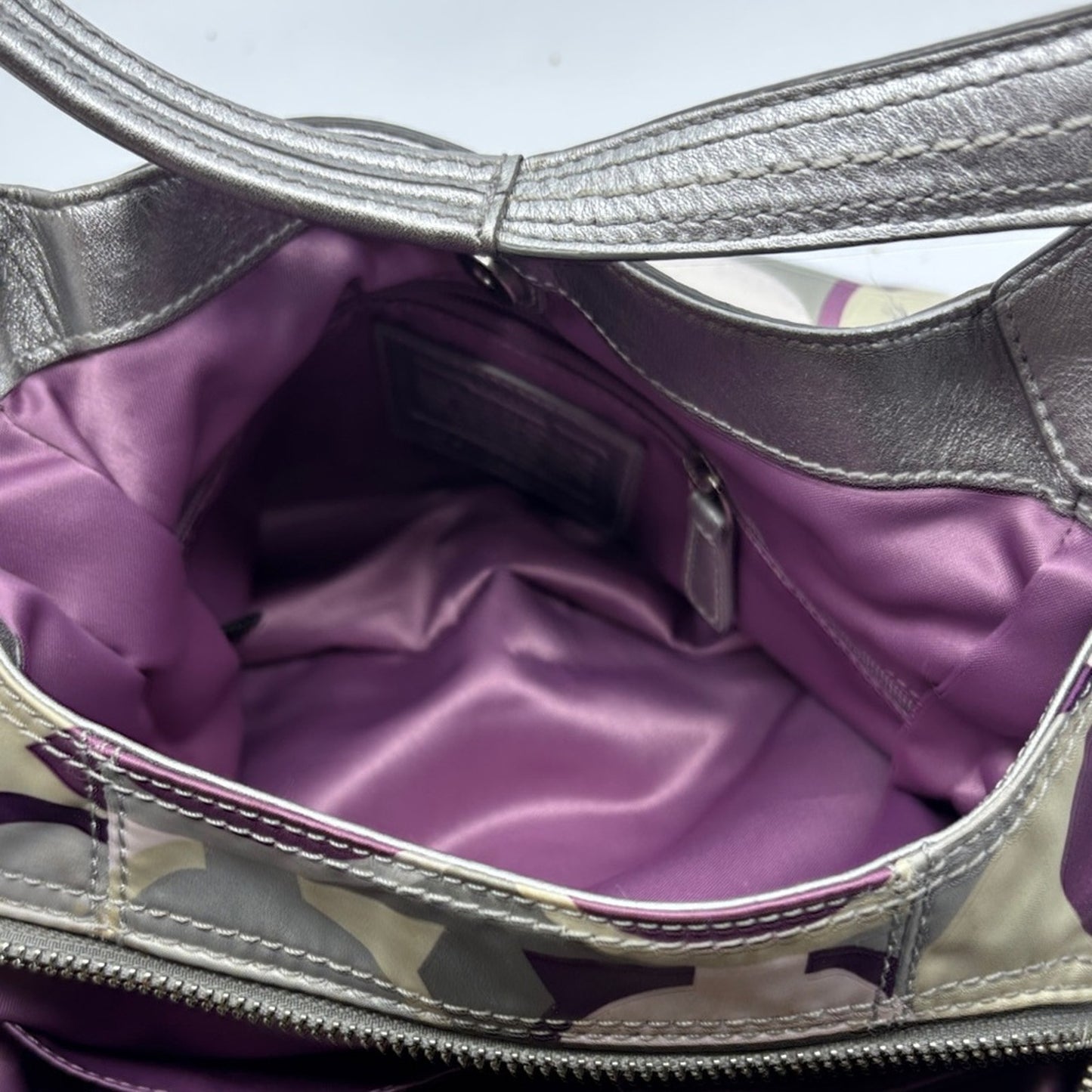 Stylish Silver and Purple Women's Bag