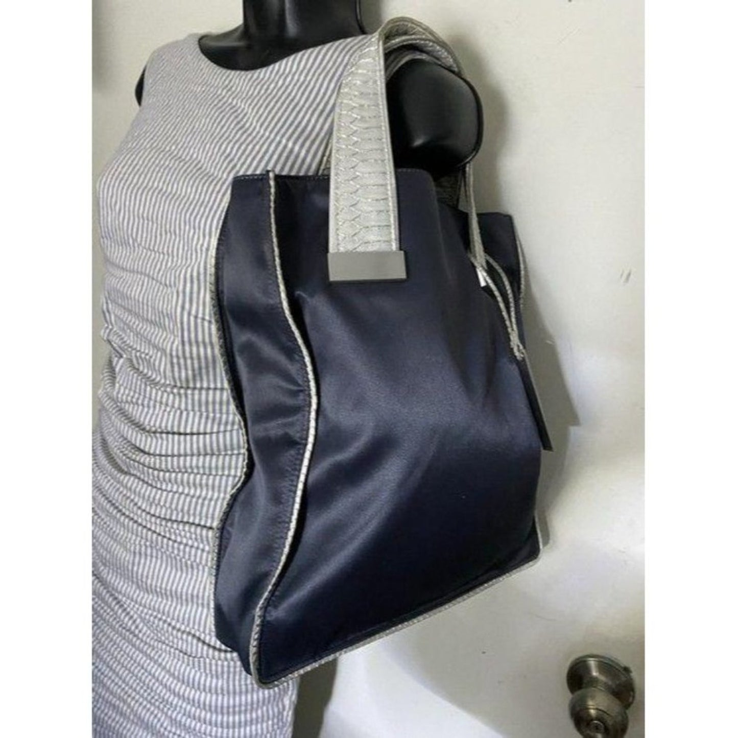 Devi Kroell Shoulder Bag Black Nylon Fabric Tote