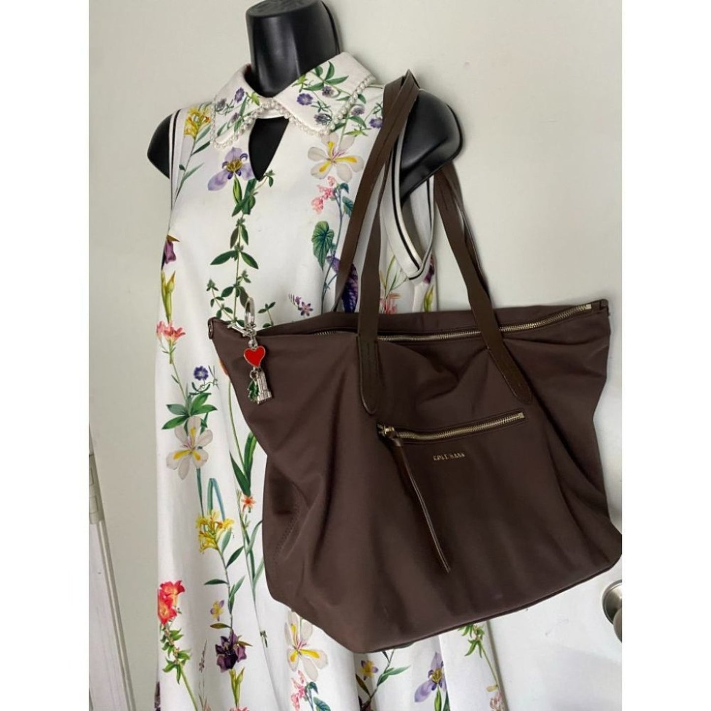 Cole Haan Women's Brown Nylon Shoulder Bag