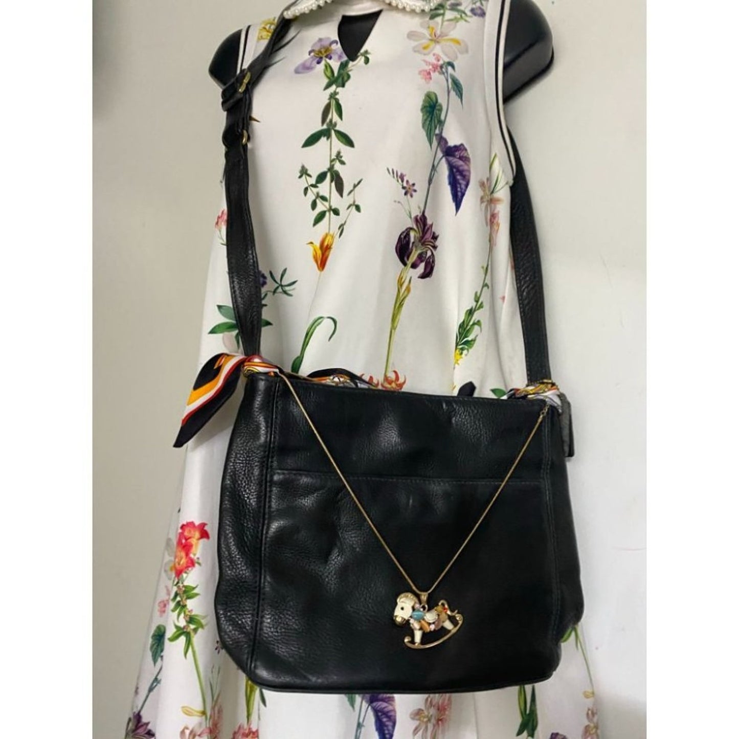 Coach Black Crossbody Bag Customized with Applique