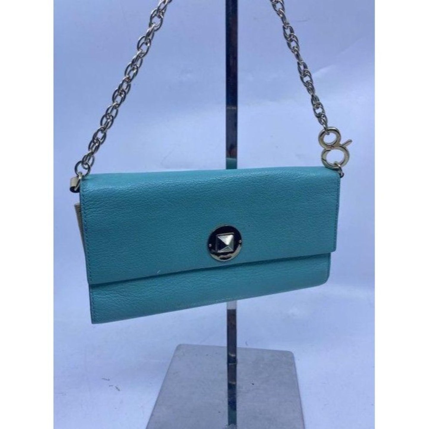 Kate Spade Blue Vintage Leather Mirror Lipstick Ca