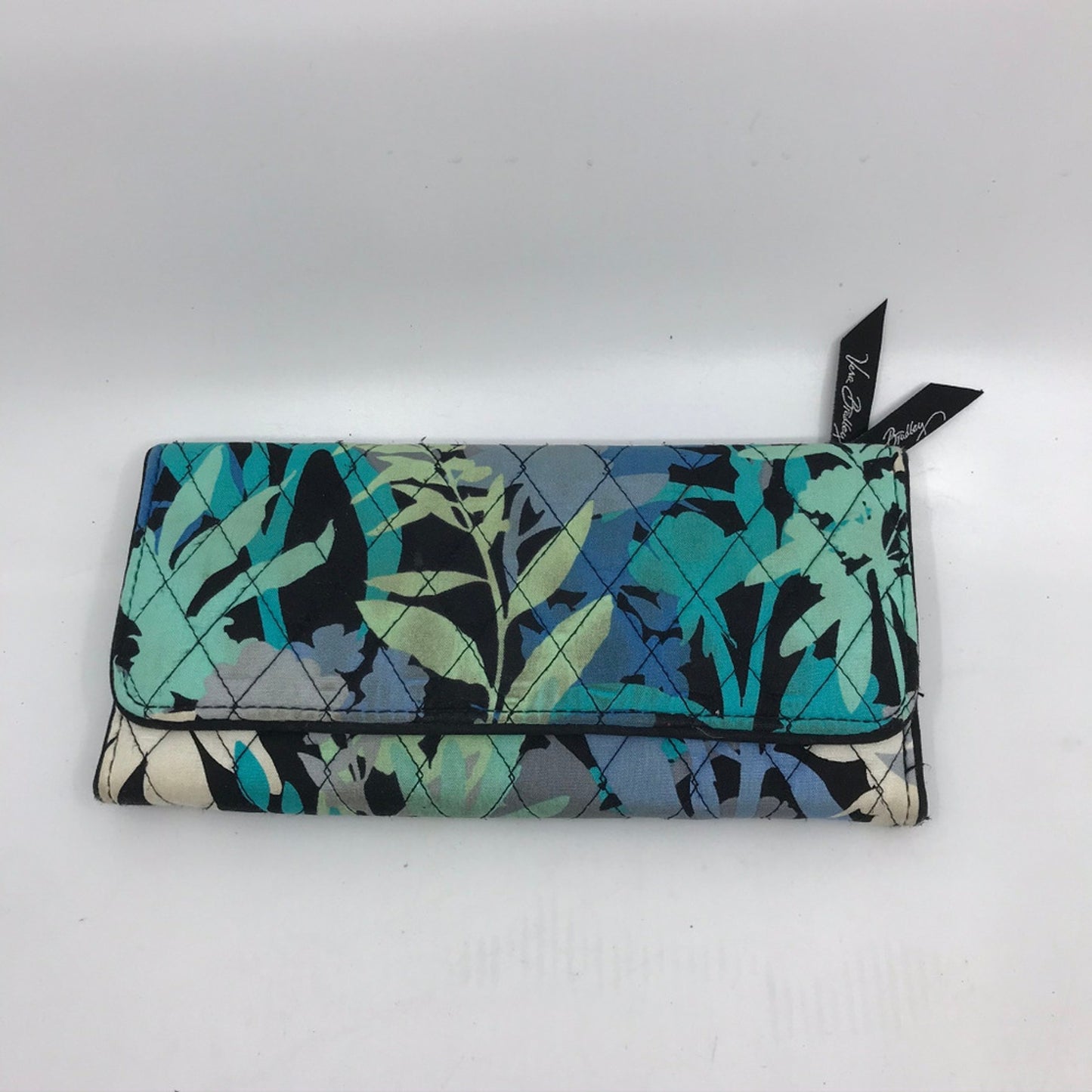 Vera Bradley Floral Design Blue Fabric Wallet