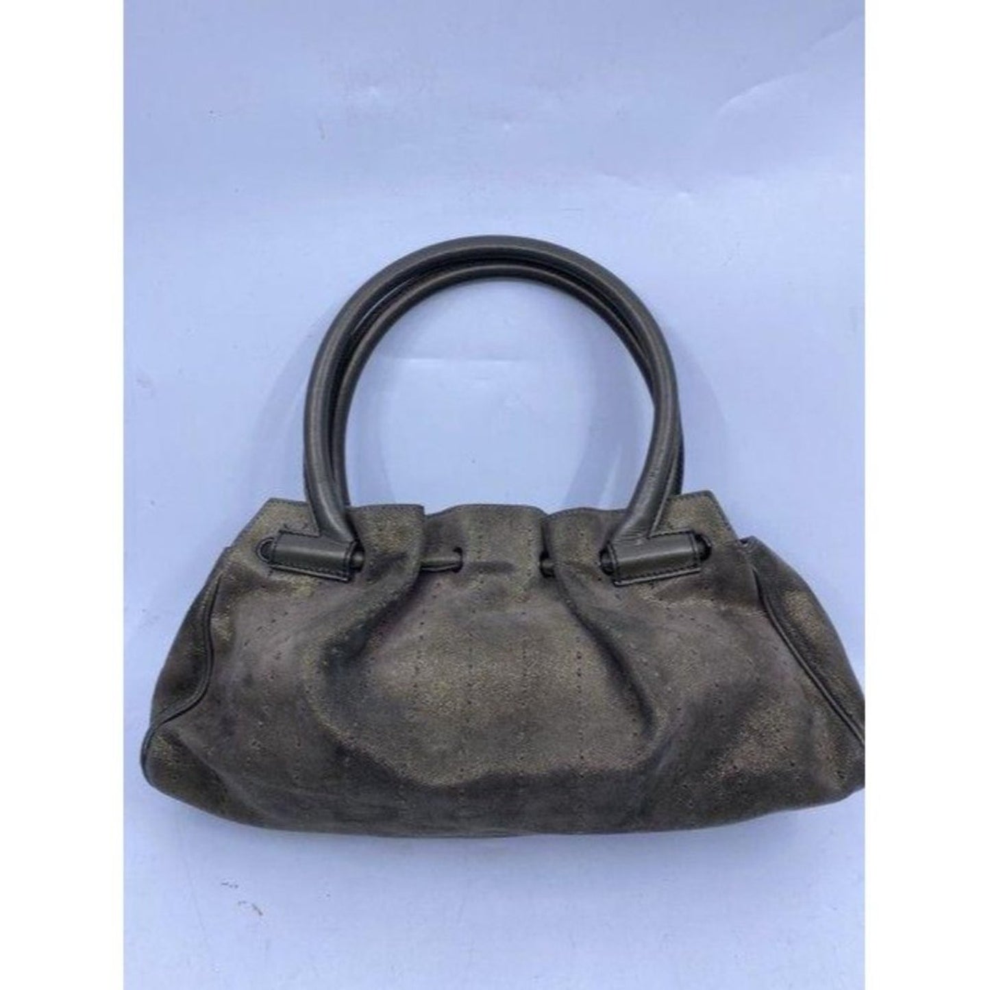 salvatore ferragamo handbag bronze shoulder bag