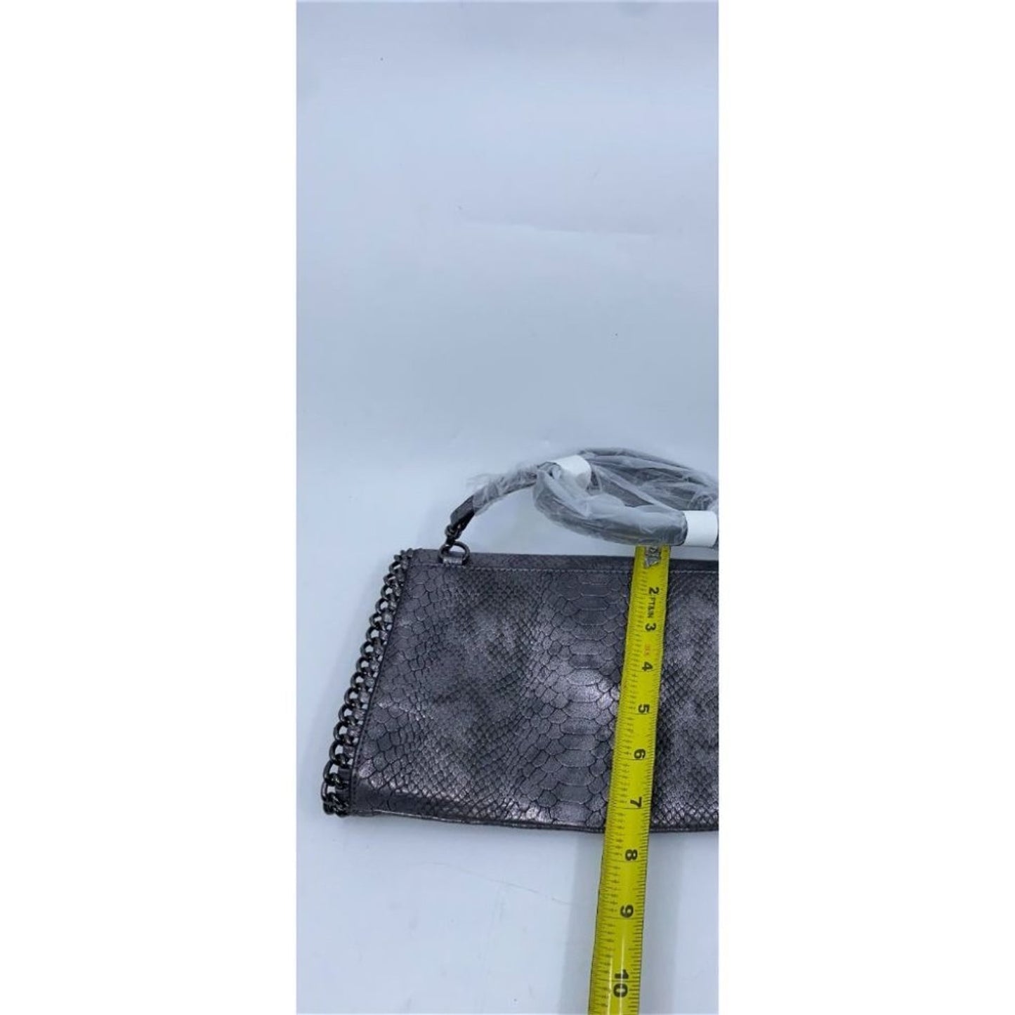 Guess Gray Snakeskin Faux Leather Shoulder Bag