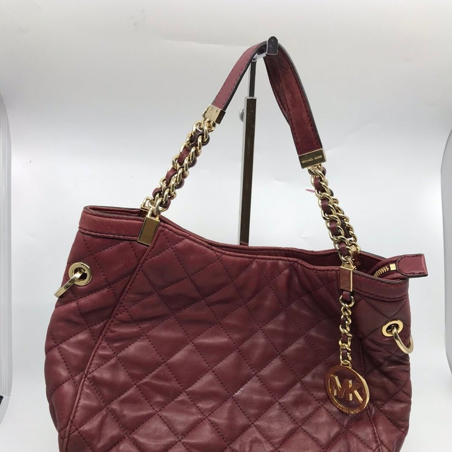 Michael Kors Brown Quilted Leather Shoulder Bag