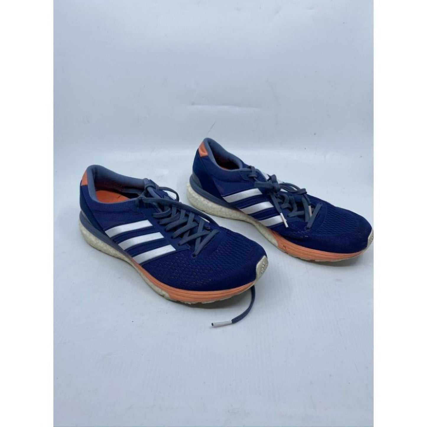 Adidas Booston Blue White Orange Sneakers Size 8.5