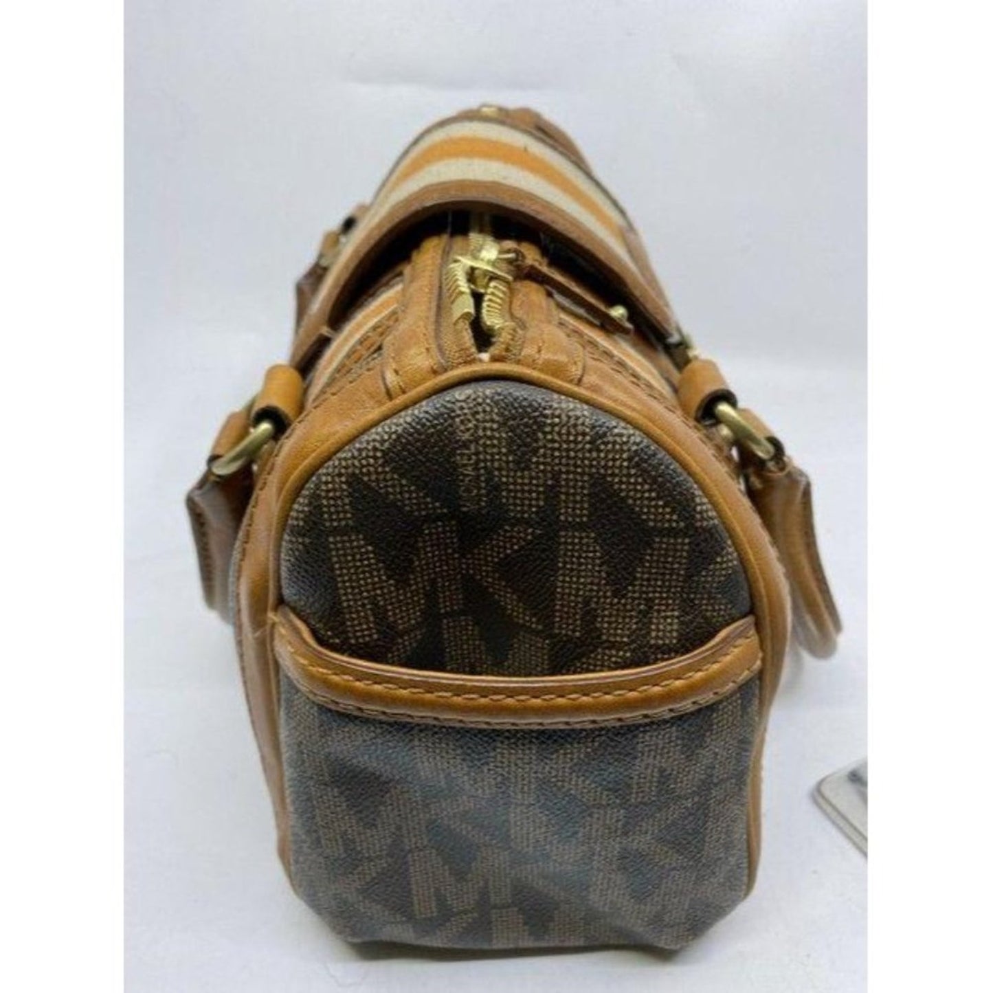 michael kors bowling bag brown tote