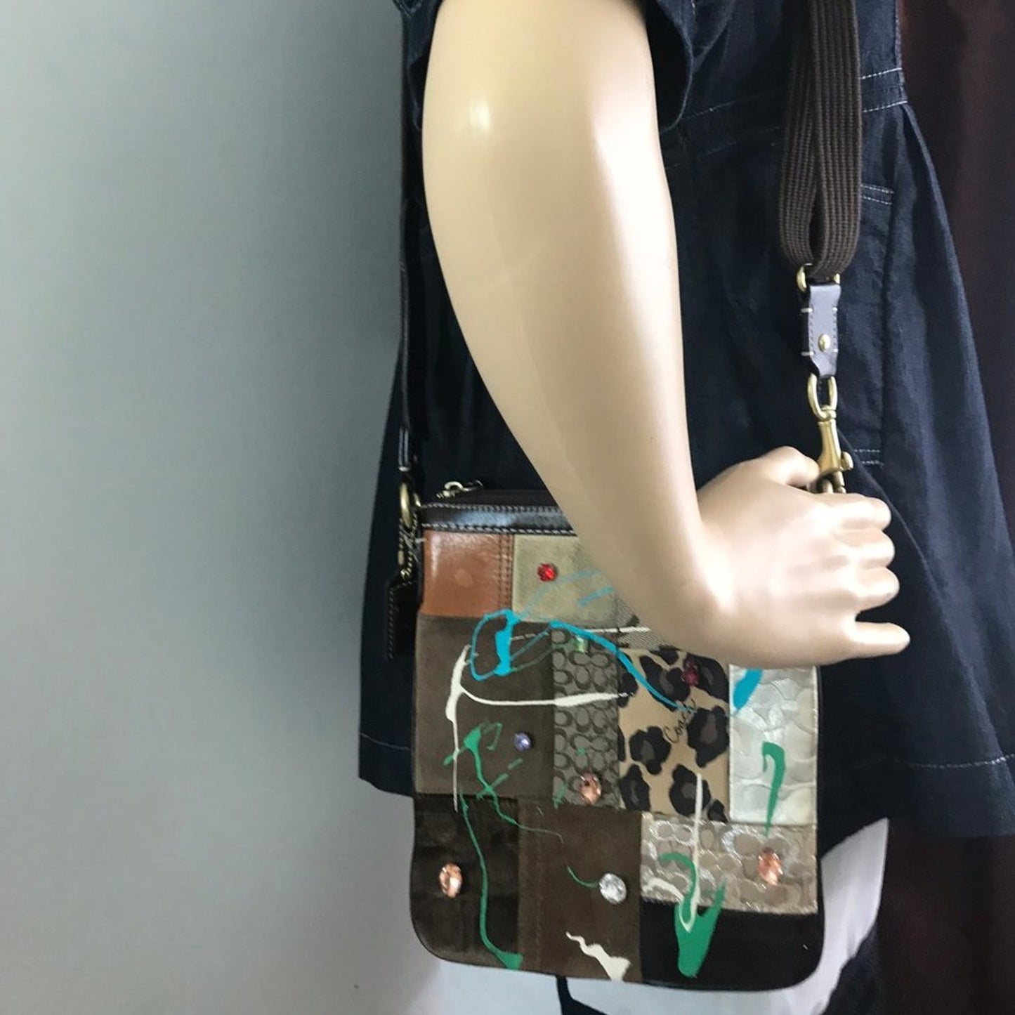 COACH Customized Multicolor Fabric Crossbody Bag