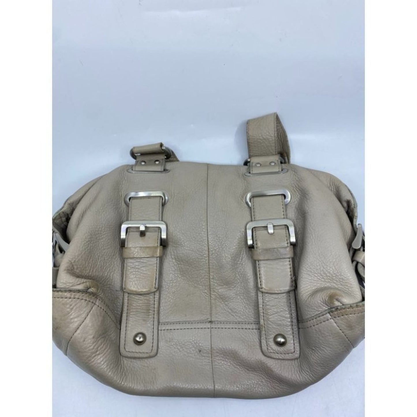 Kenneth Cole Cream Leather Tote/ Shoulder Bag