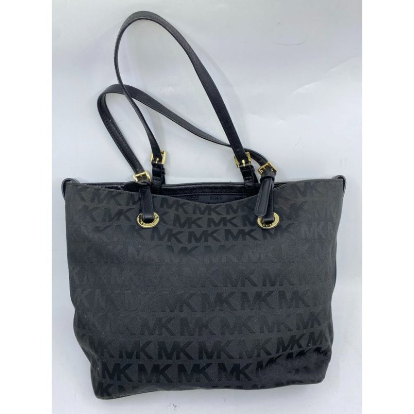 Michael Kors All Over Logo Black Fabric Tote Bag