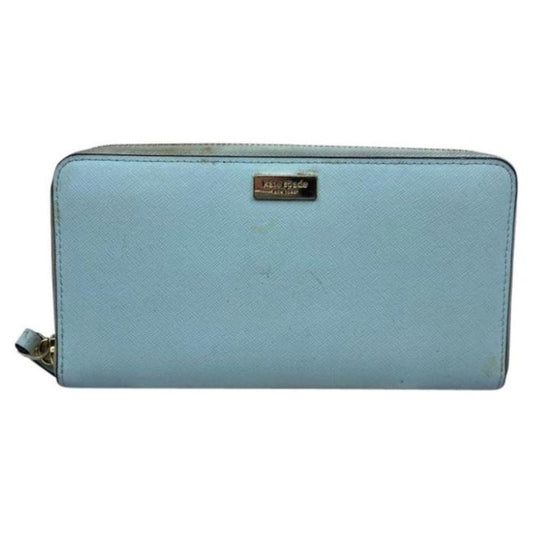 Kate Spade Women's Aqua Blue Zipper Wallet
