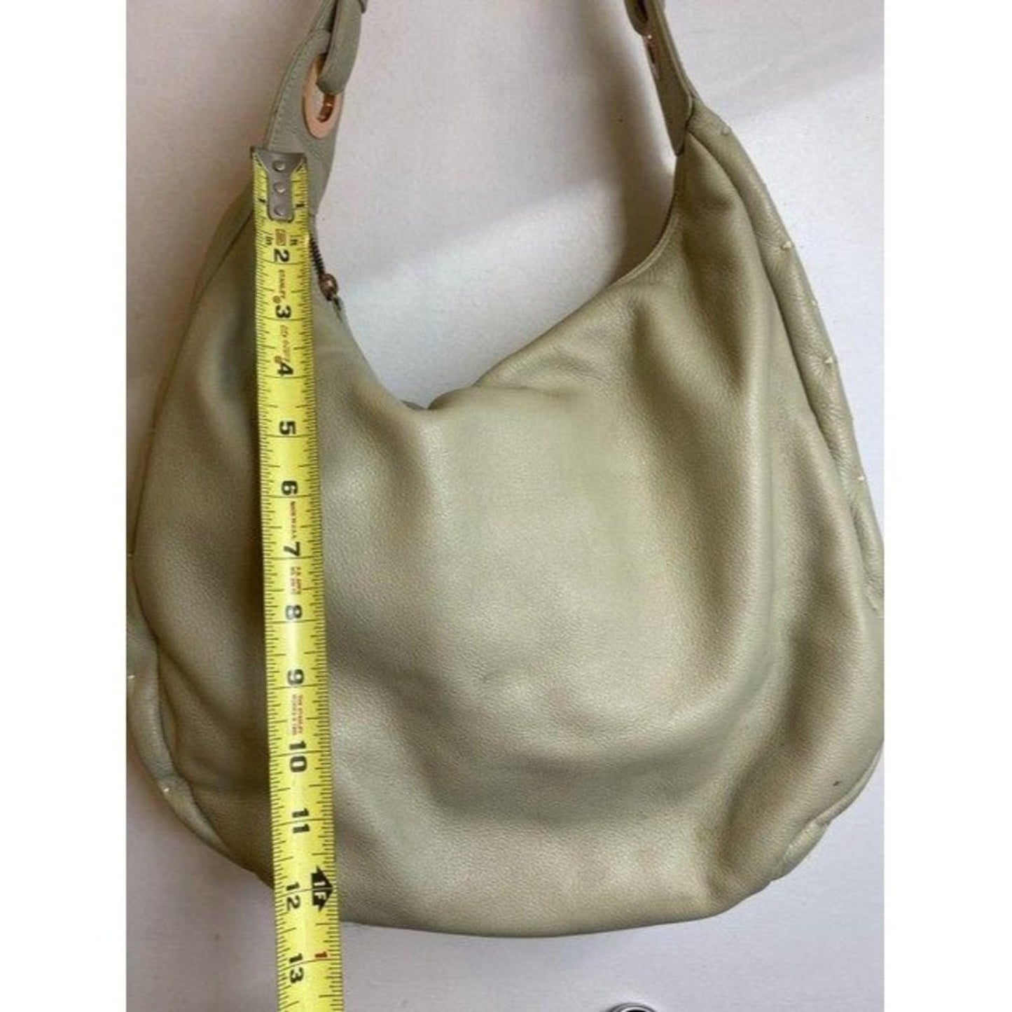 goldenbleu tote large cream leather shoulder bag