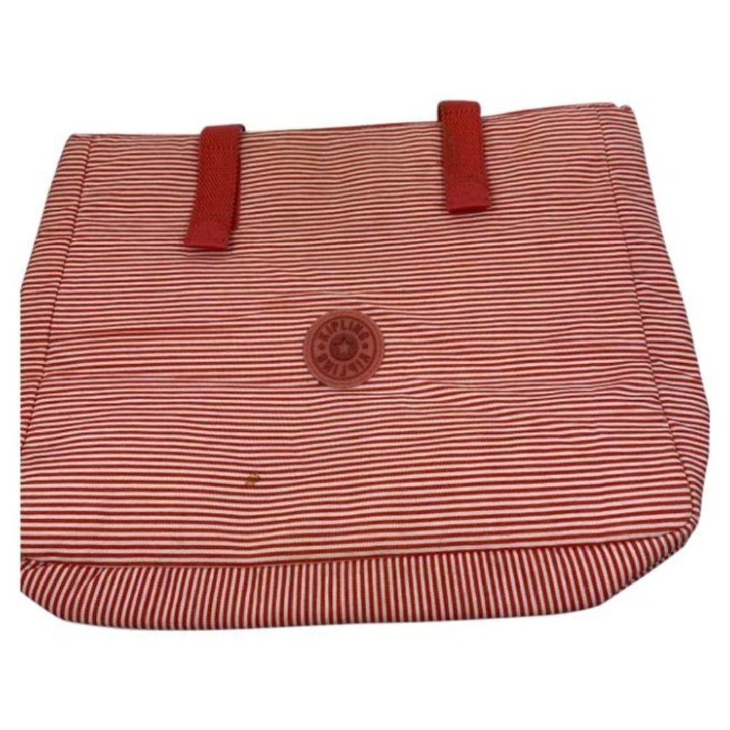 Kipling Red White Striped Accessory Bag