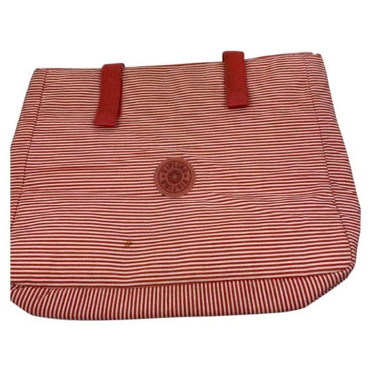 Kipling Red White Striped Accessory Bag