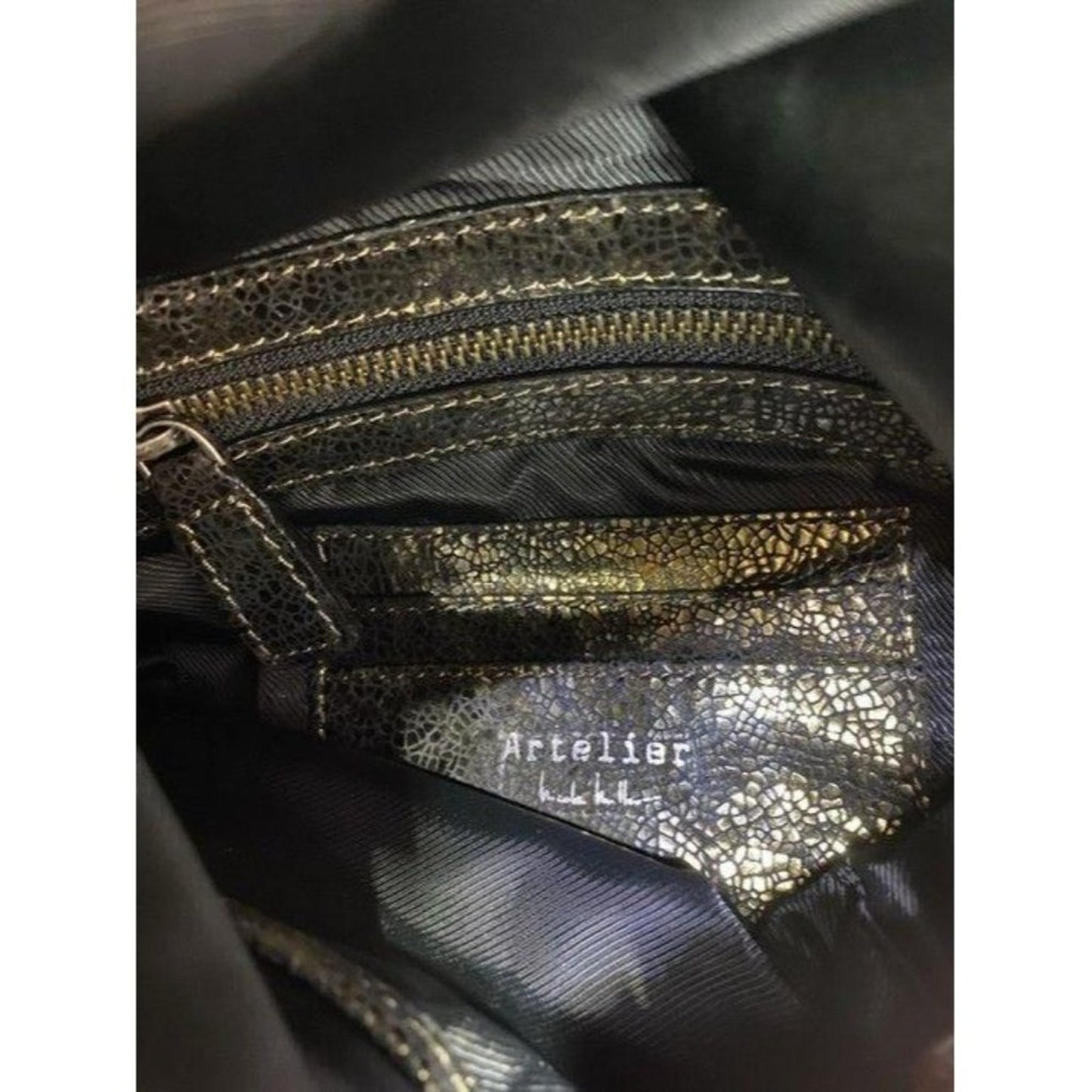 Nicole Miller Msrp Black Gold Leather Cross Body B