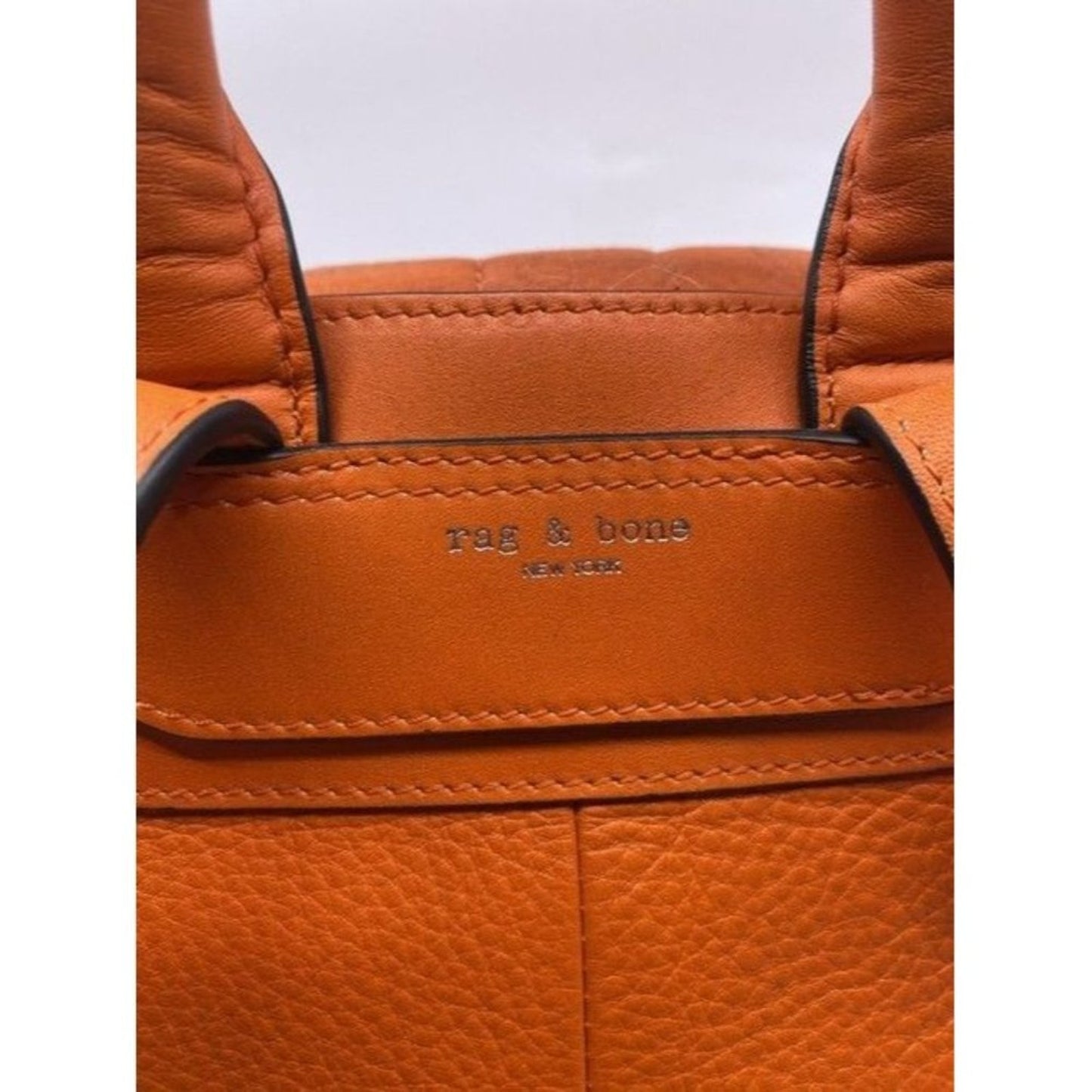 Rag And Bone Mini Pilot Orange Leather Backpack
