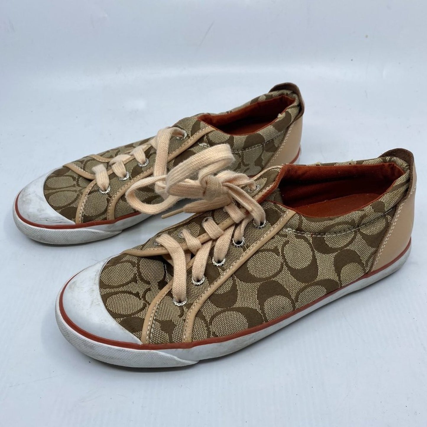 Coach Brown White Sneakers Size 8.5