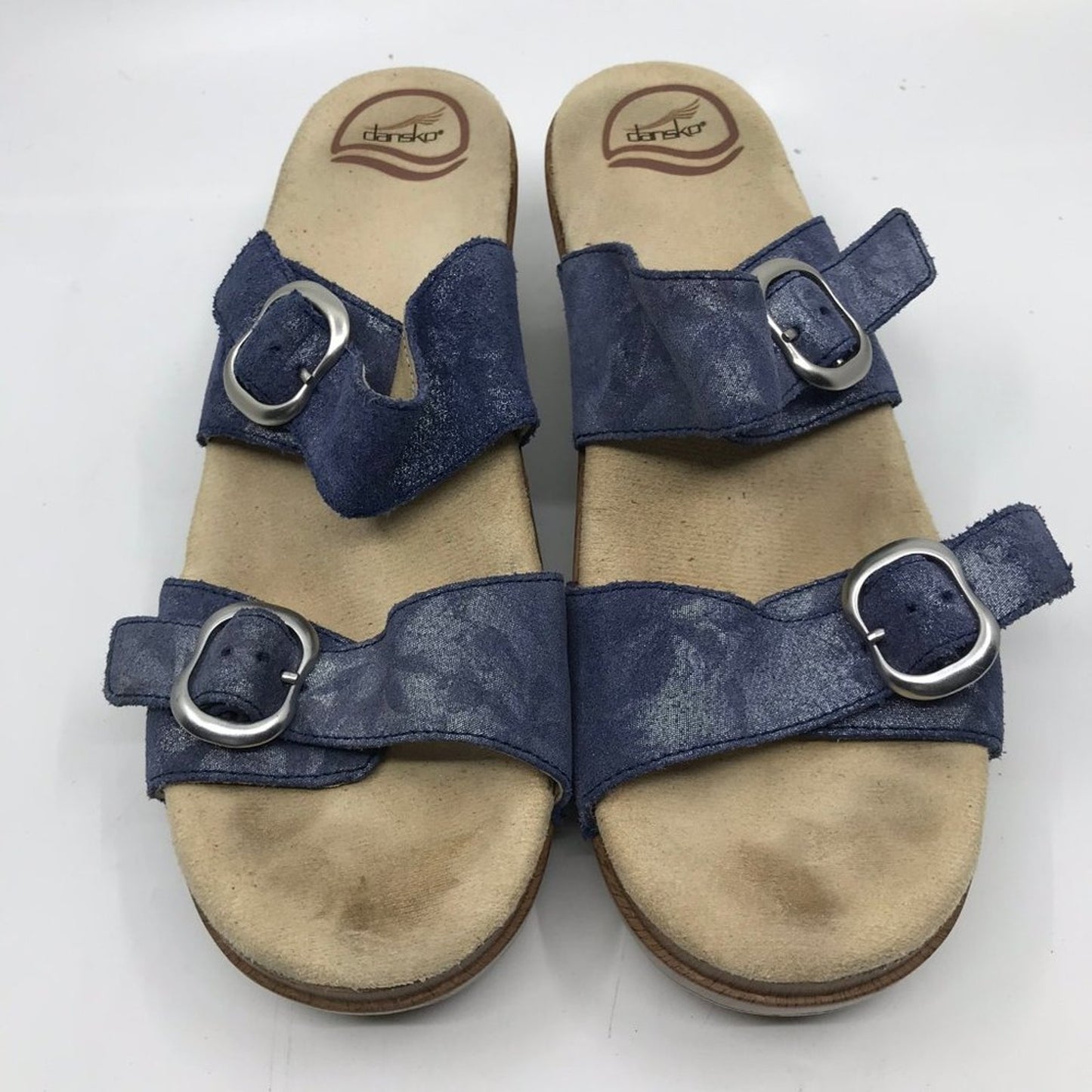 Dansko Blue Tan Women's Mules Size: EU 40