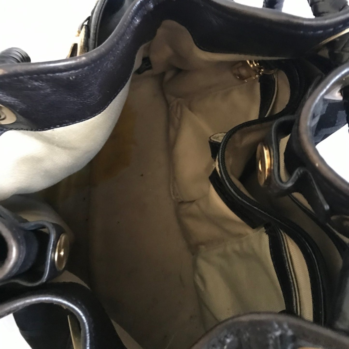 Cole Haan Denney Black Fabric/Leather Shoulder Bag
