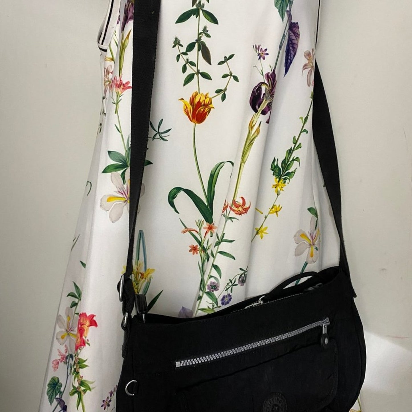 Kipling Black Nylon Mini Crossbody Bag
