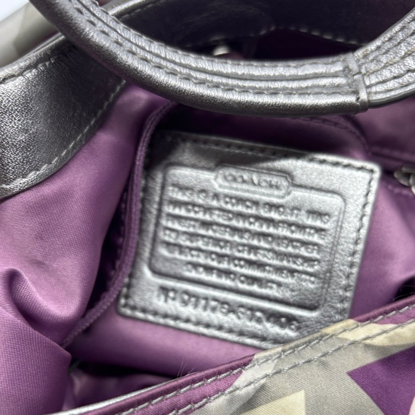 Stylish Silver and Purple Women's Bag