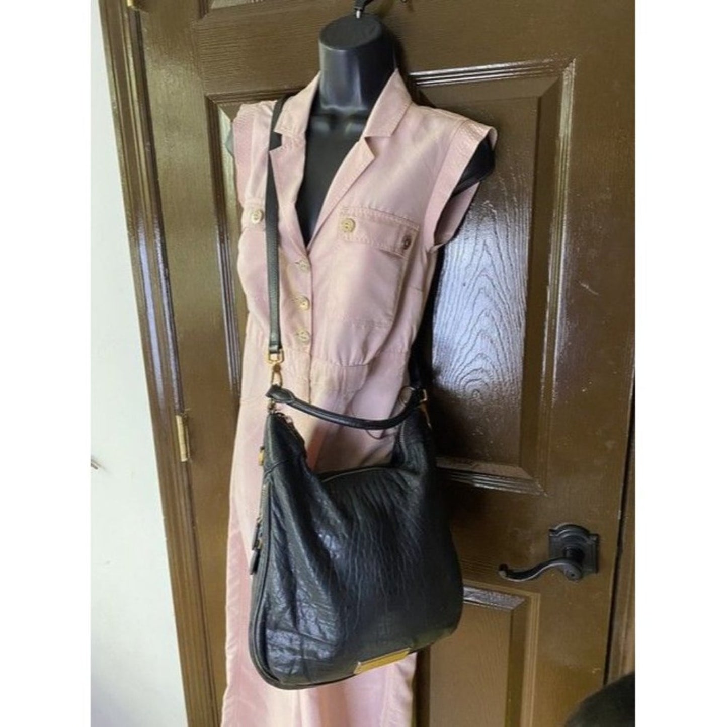 Marc By Marc Jacobs 3 Size Convertible Black Leather Cross Body Bag