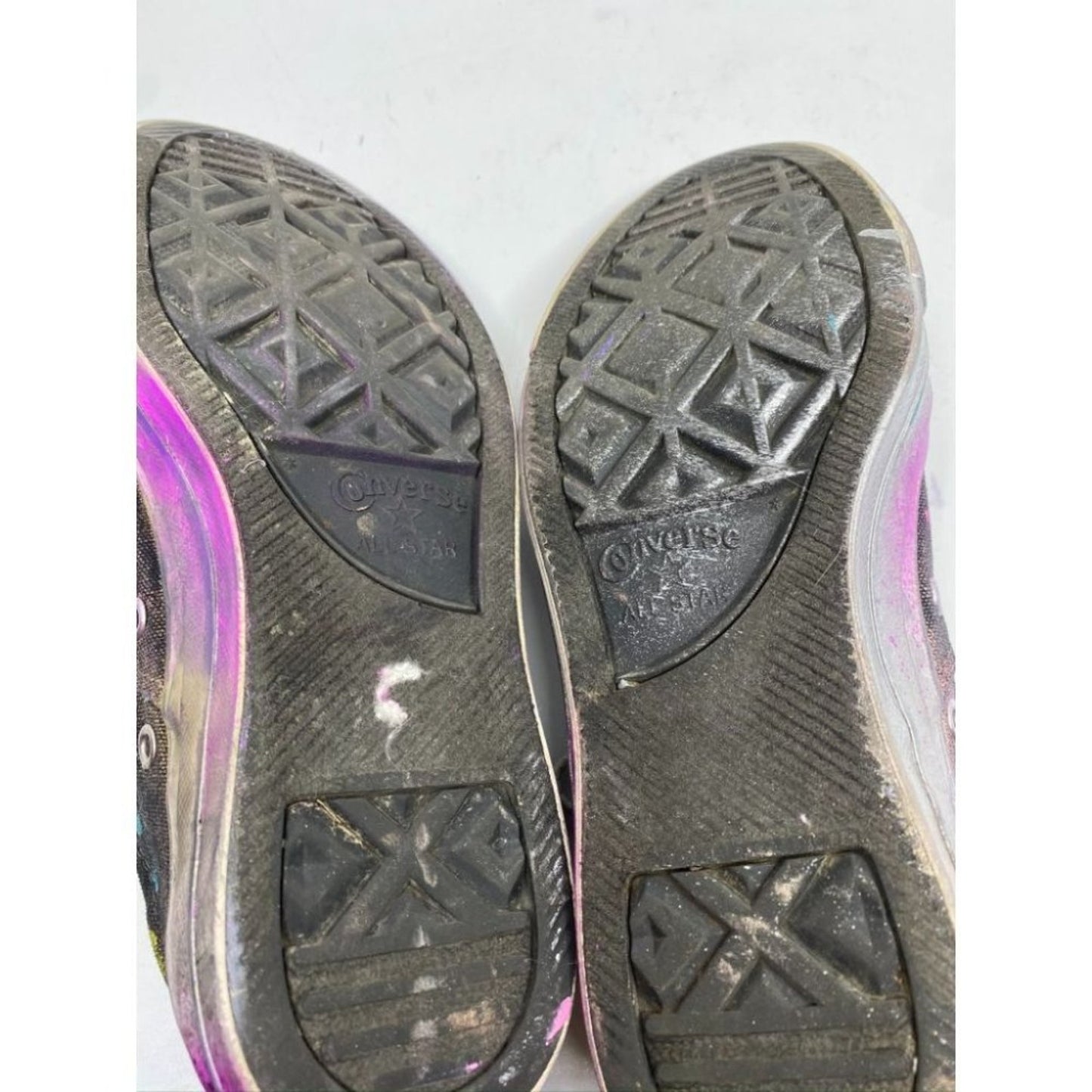 Converse Sneakers Customized Silver Pink Women's 7