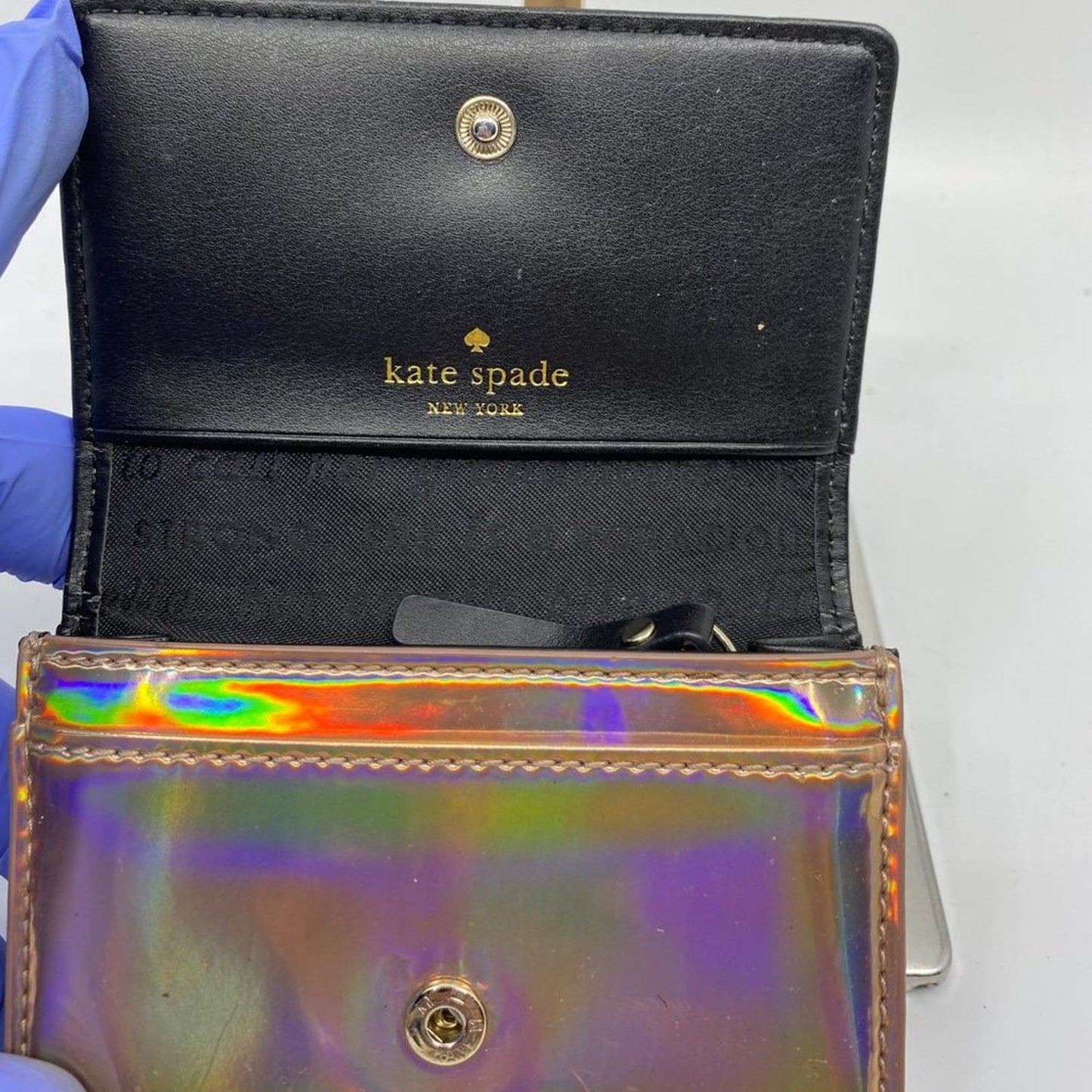 Kate Spade Golden Shiny Leather Wallet