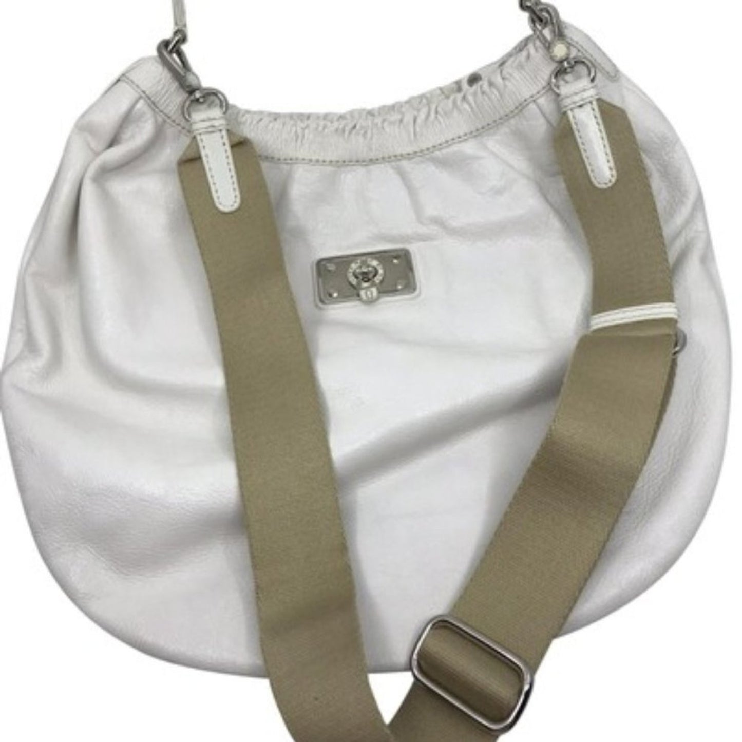 MARC JACOBS White Leather Bucket Bag