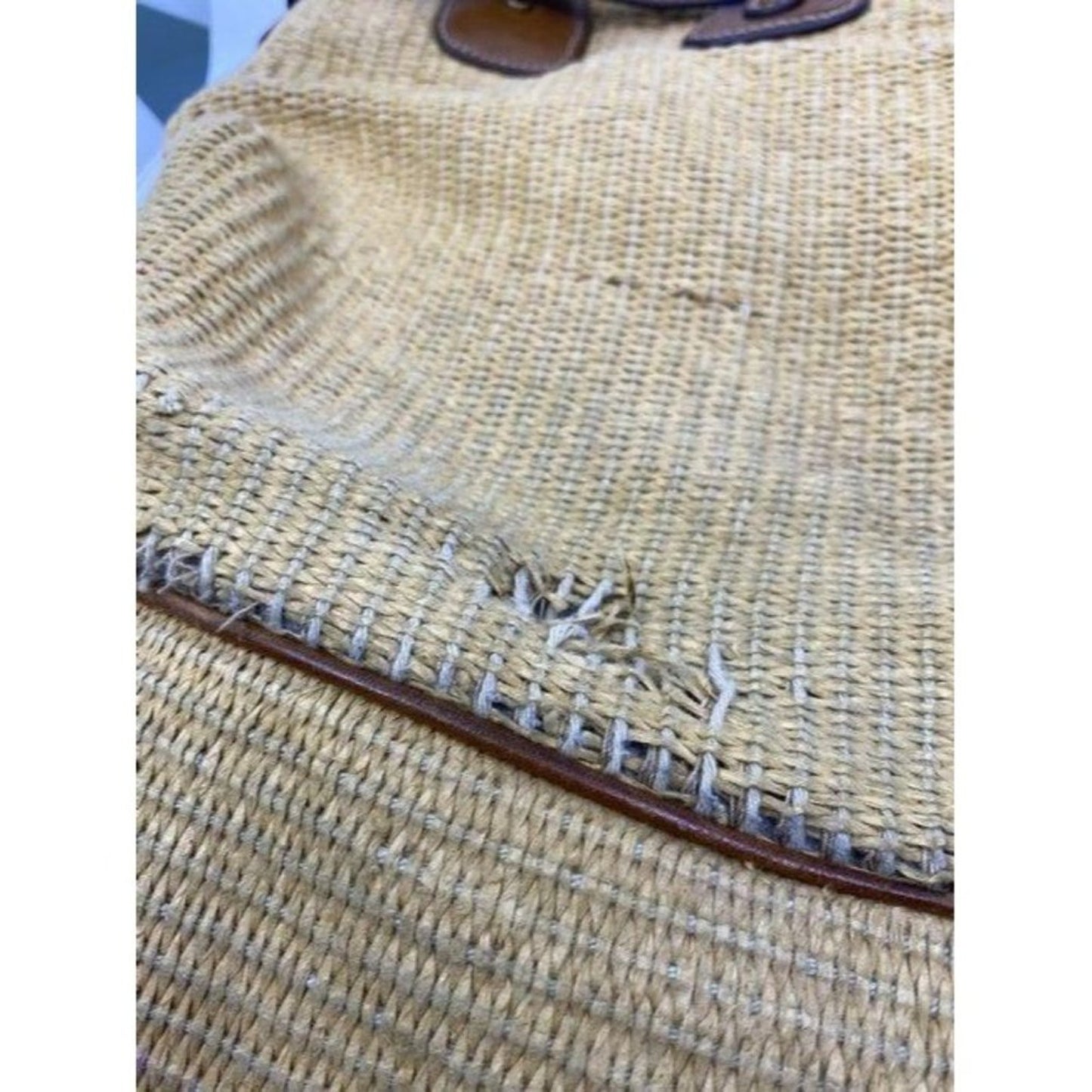 michael kors in need of tlc brown wicker shoulder
