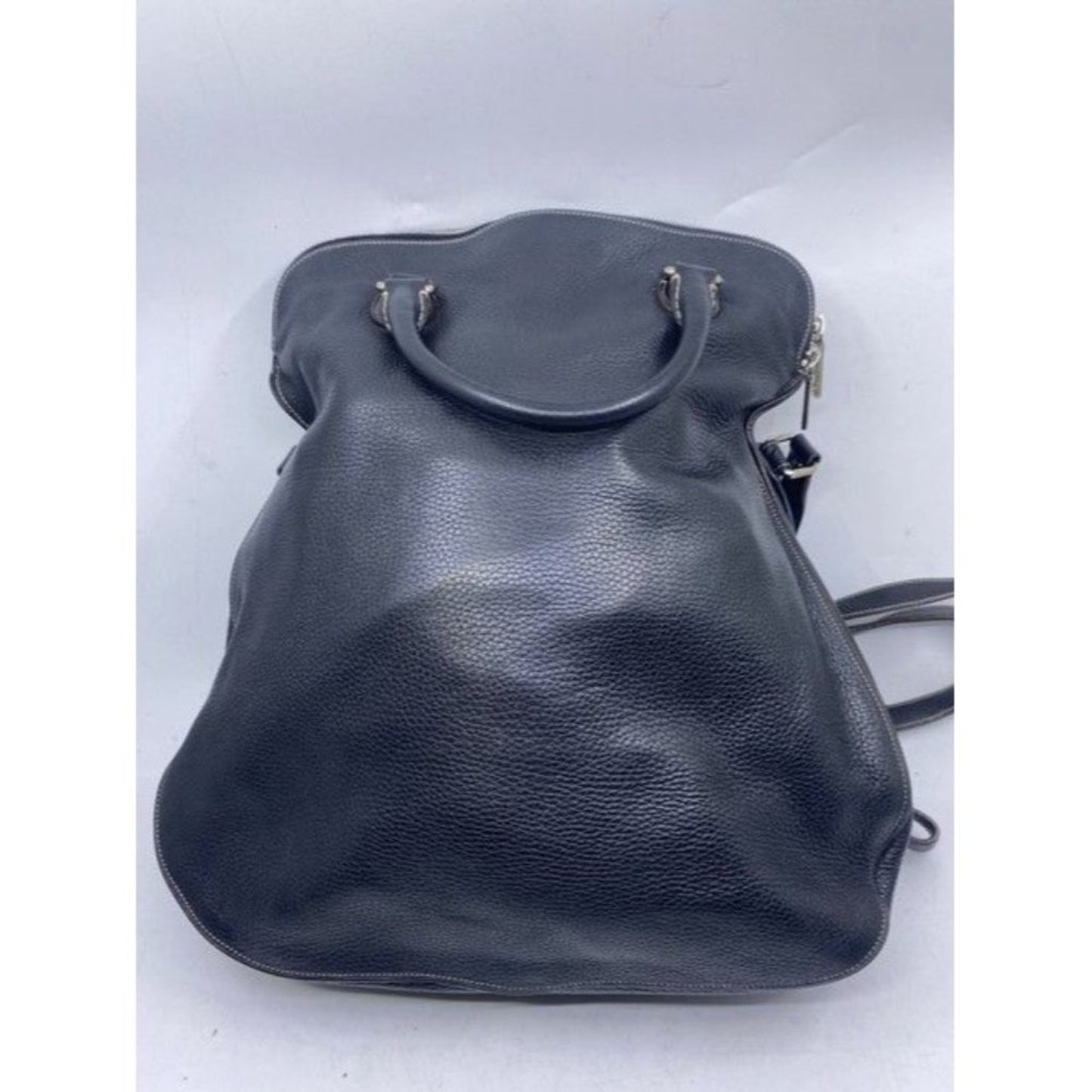 Dolce And Gabbana Miss Catch Fold Over Tote Black Leather Cross Body Bag