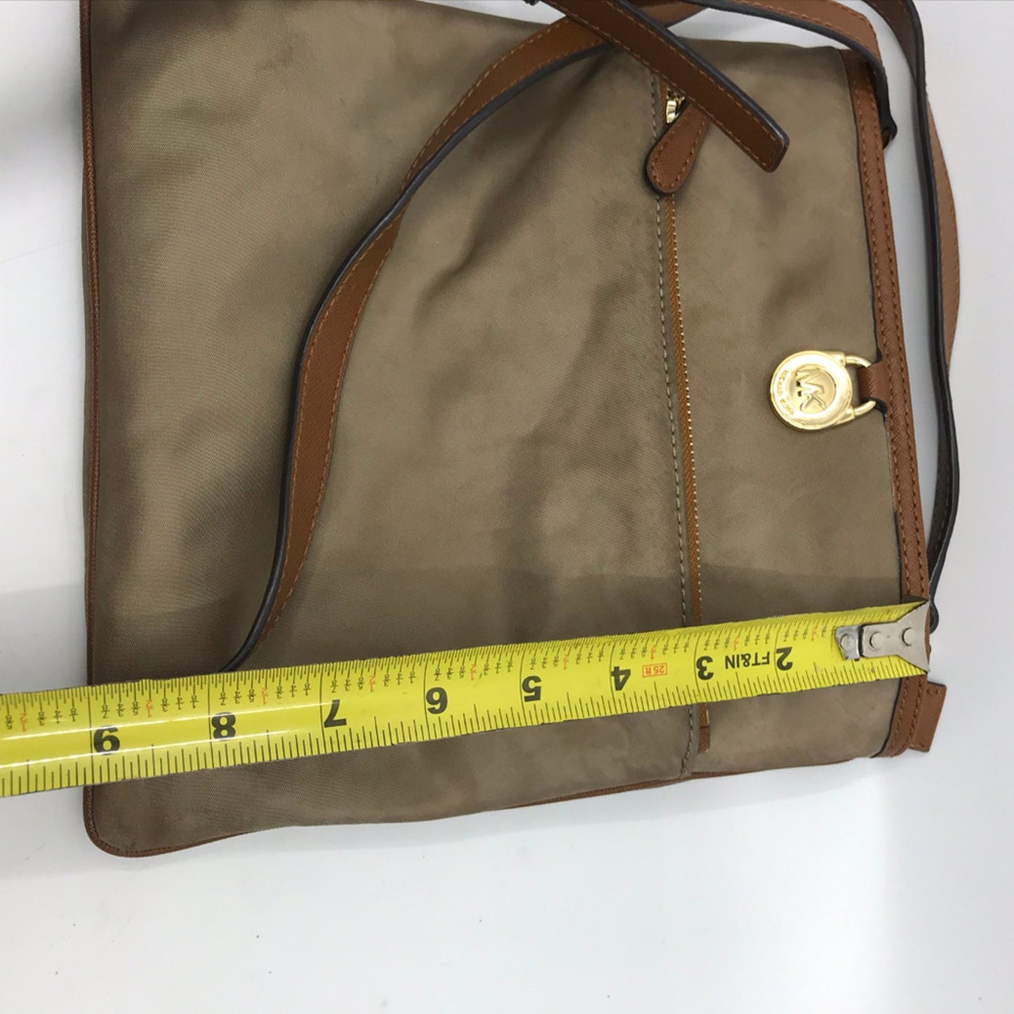 Michael Kors Tan Nylon Shoulder Bag