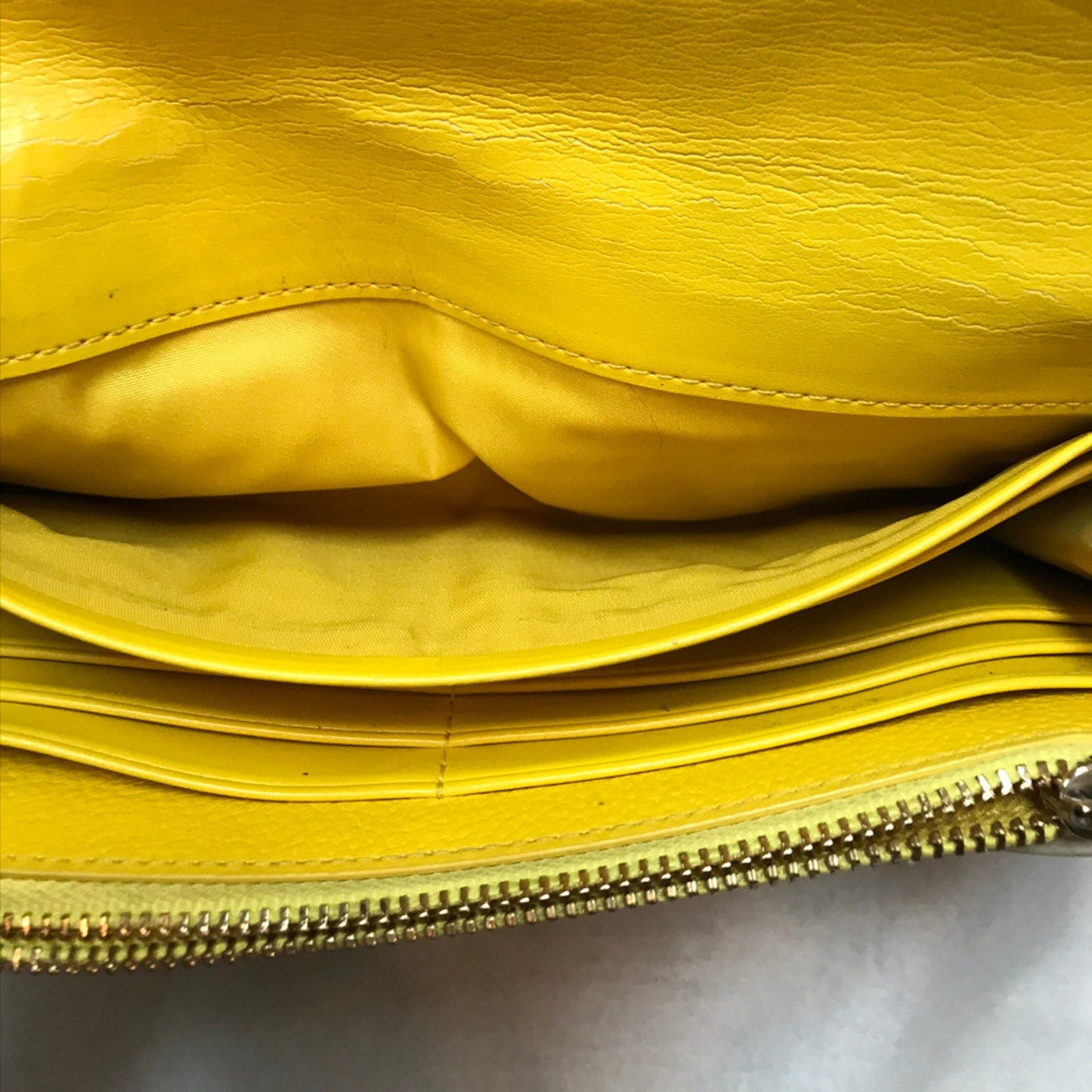 Coach Yellow Rouge Leather Wristlet