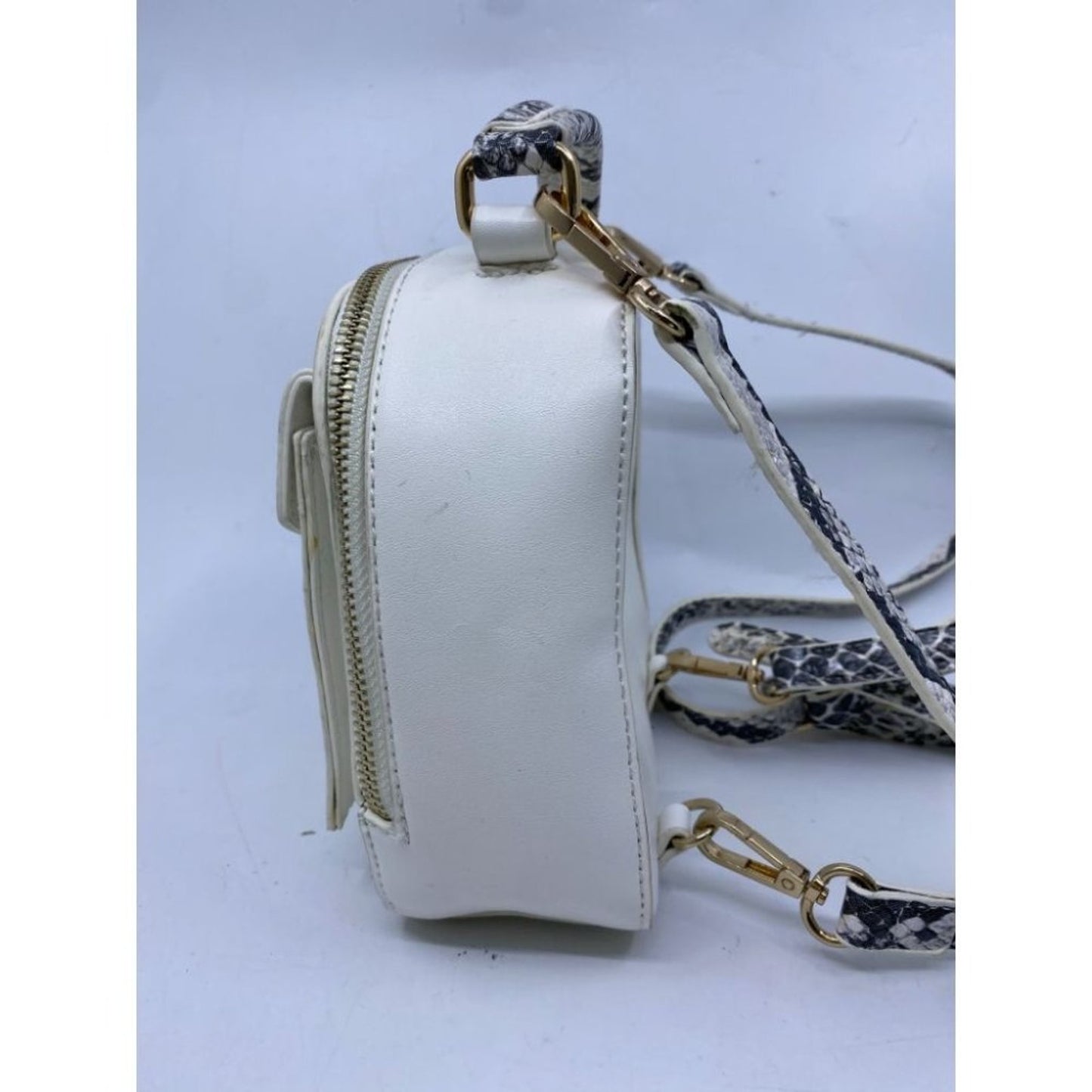 Free People Faux Leather White Back Pack