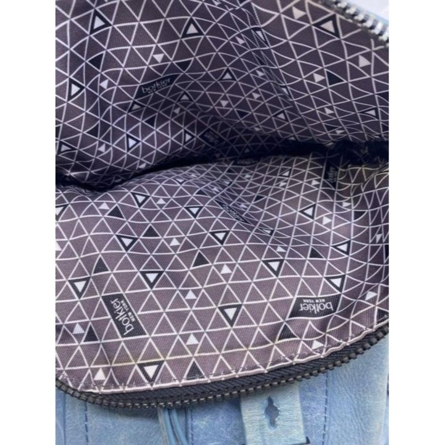 Botkier Warren Navy Bluegunmetal Leather Backpack