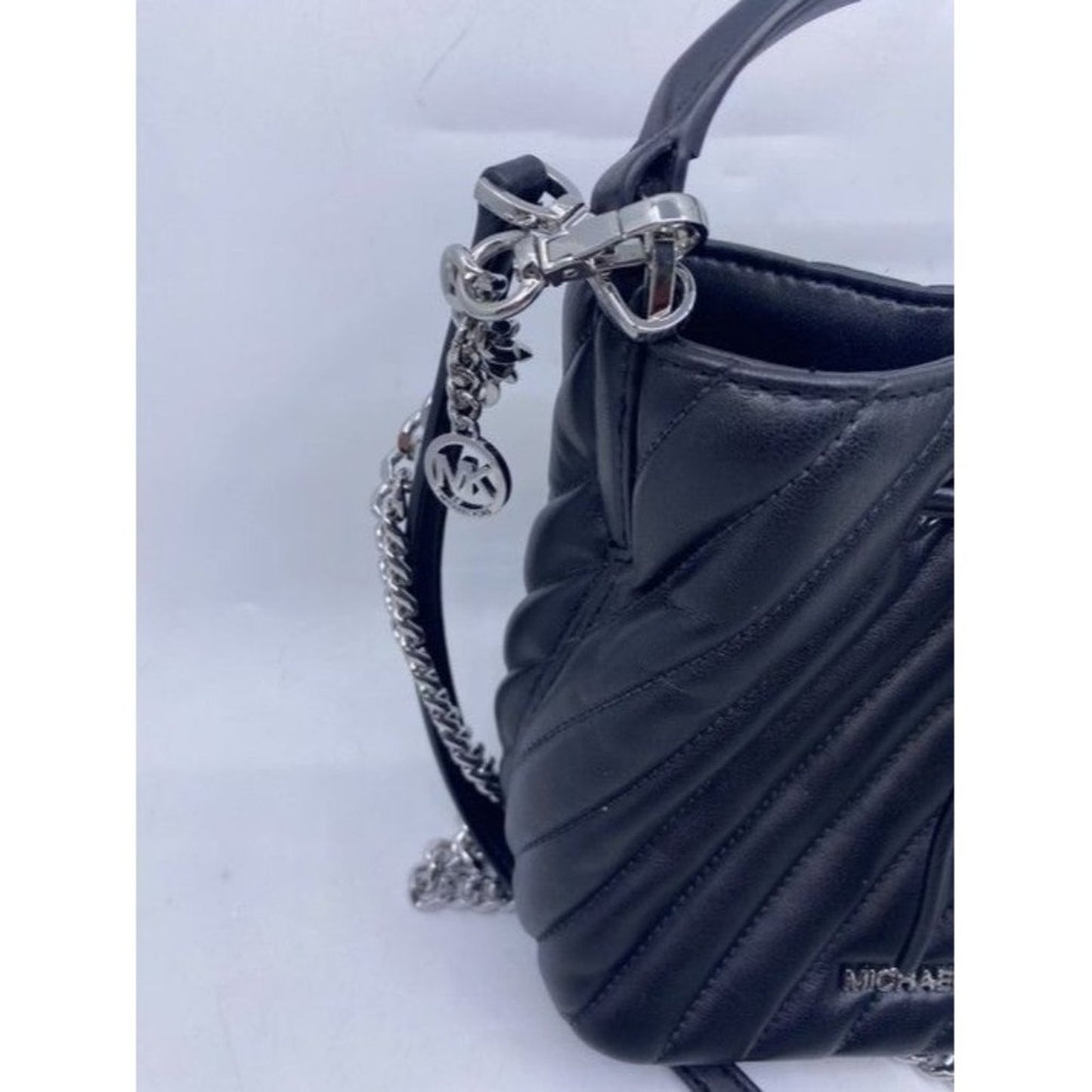 Michael Kors Suri Small Vegan Black Faux Leather Cross Body Bag