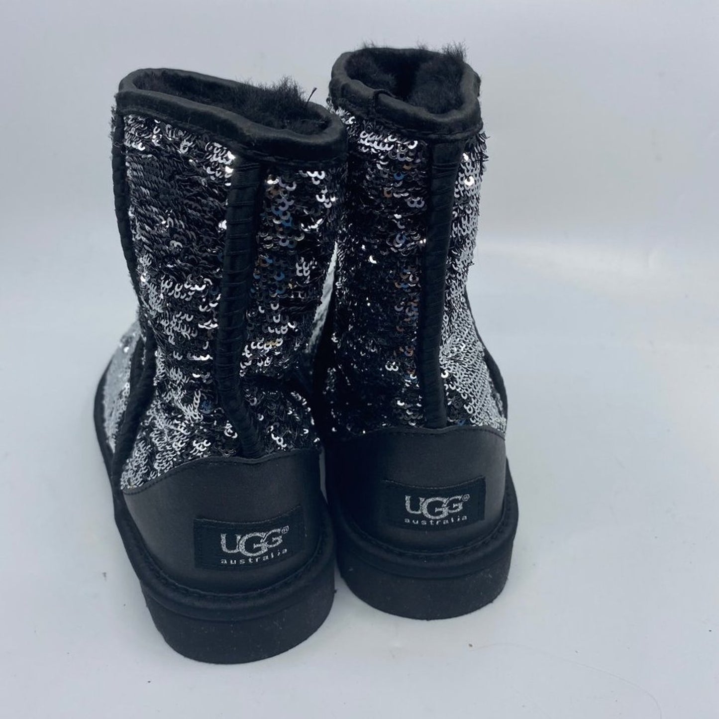 Fashion UGG Black Silver Special Boots Size: US 4