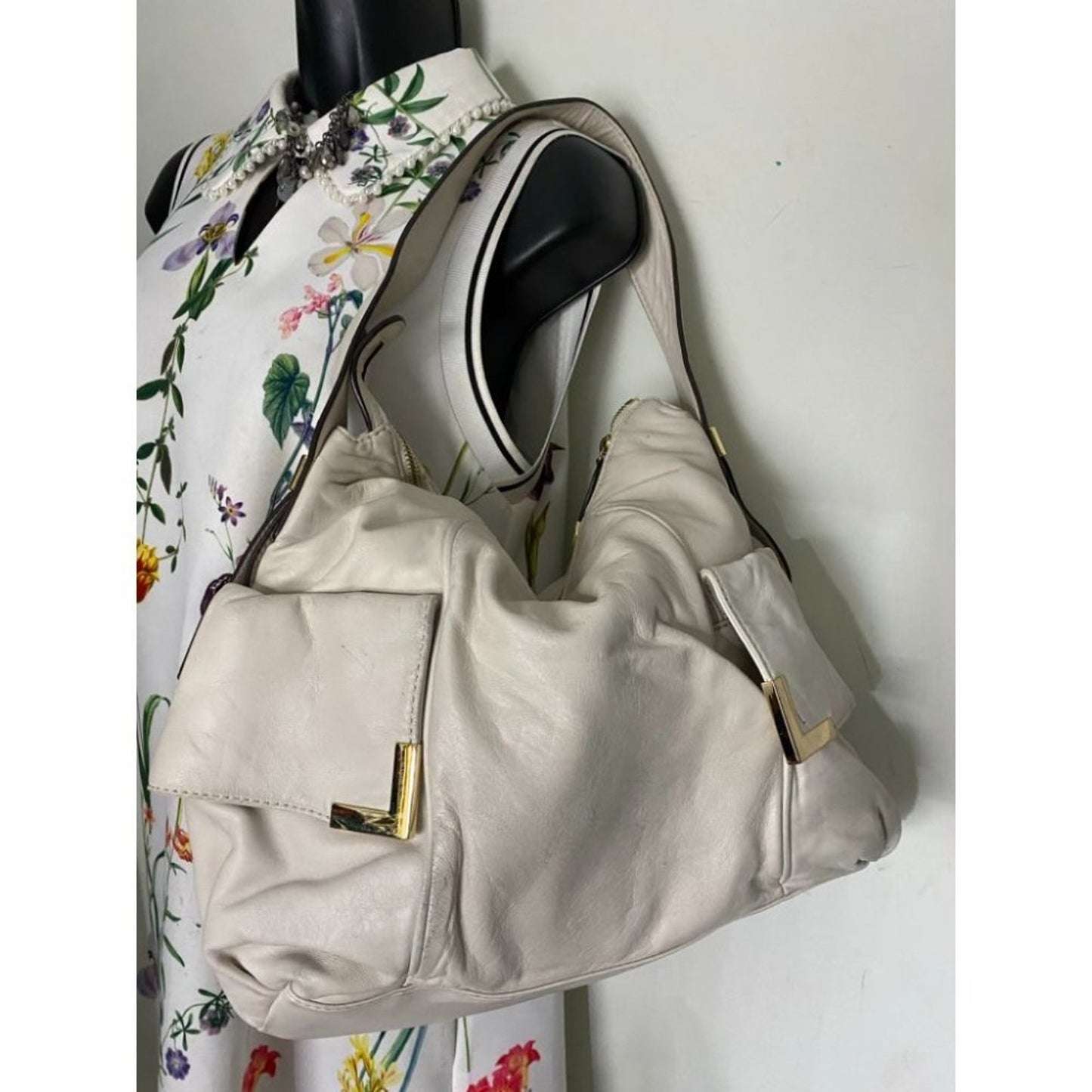 Michael Kors White Large Hobo Bag