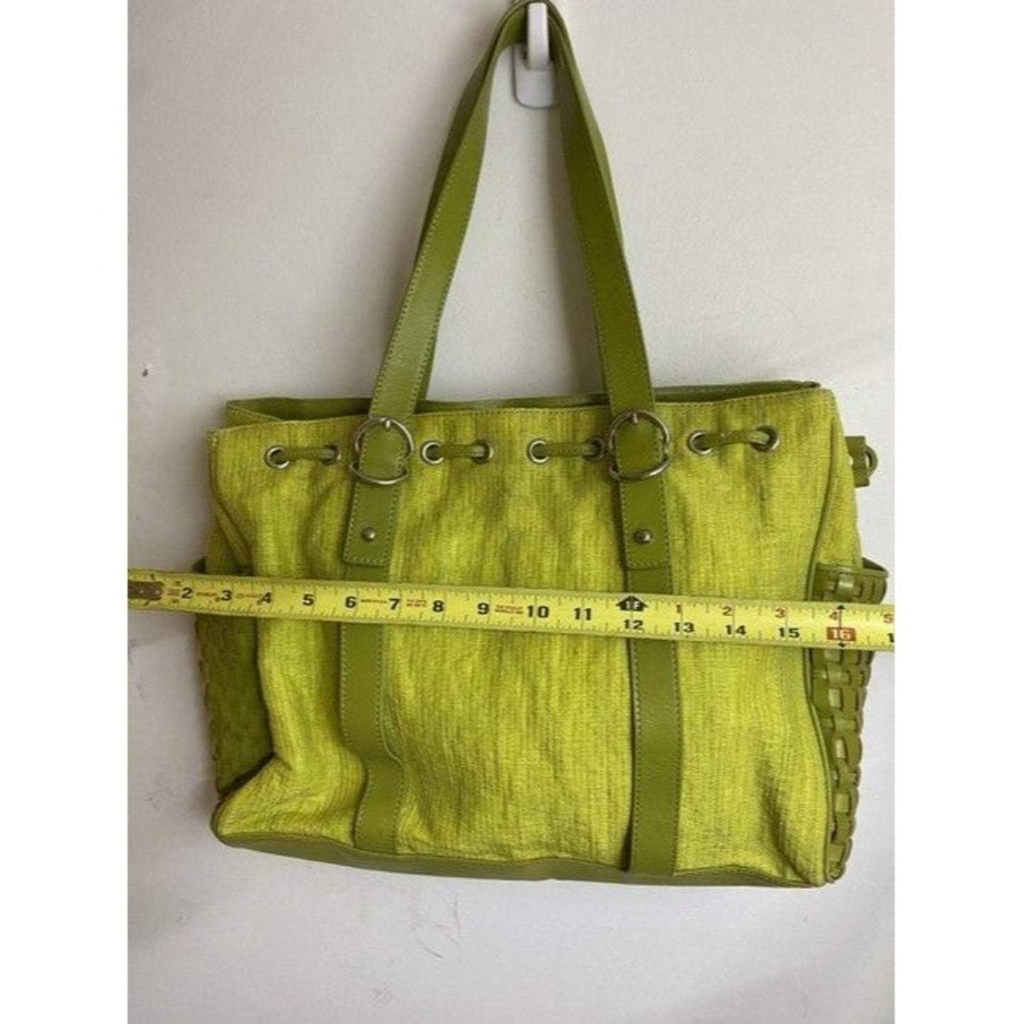 kenneth cole bag green fabric tote