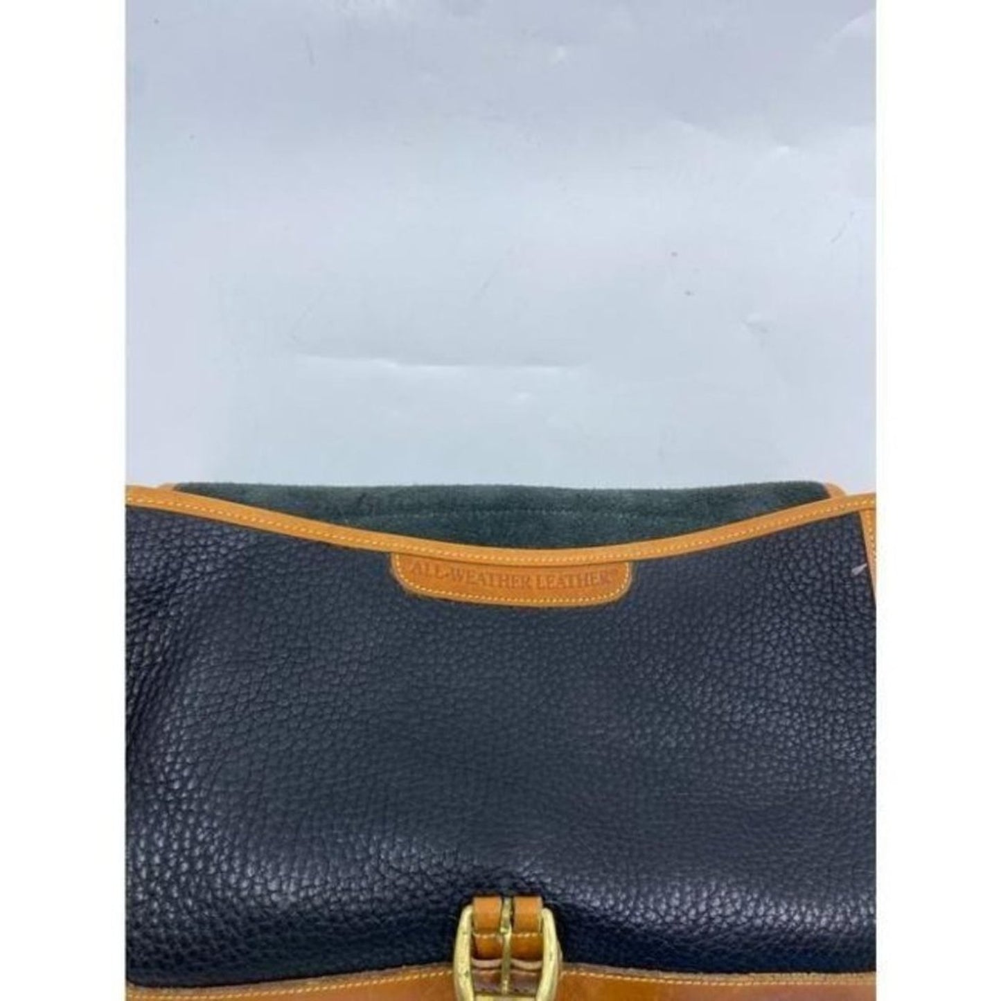 dooney and bourke vintage black orange leather cro