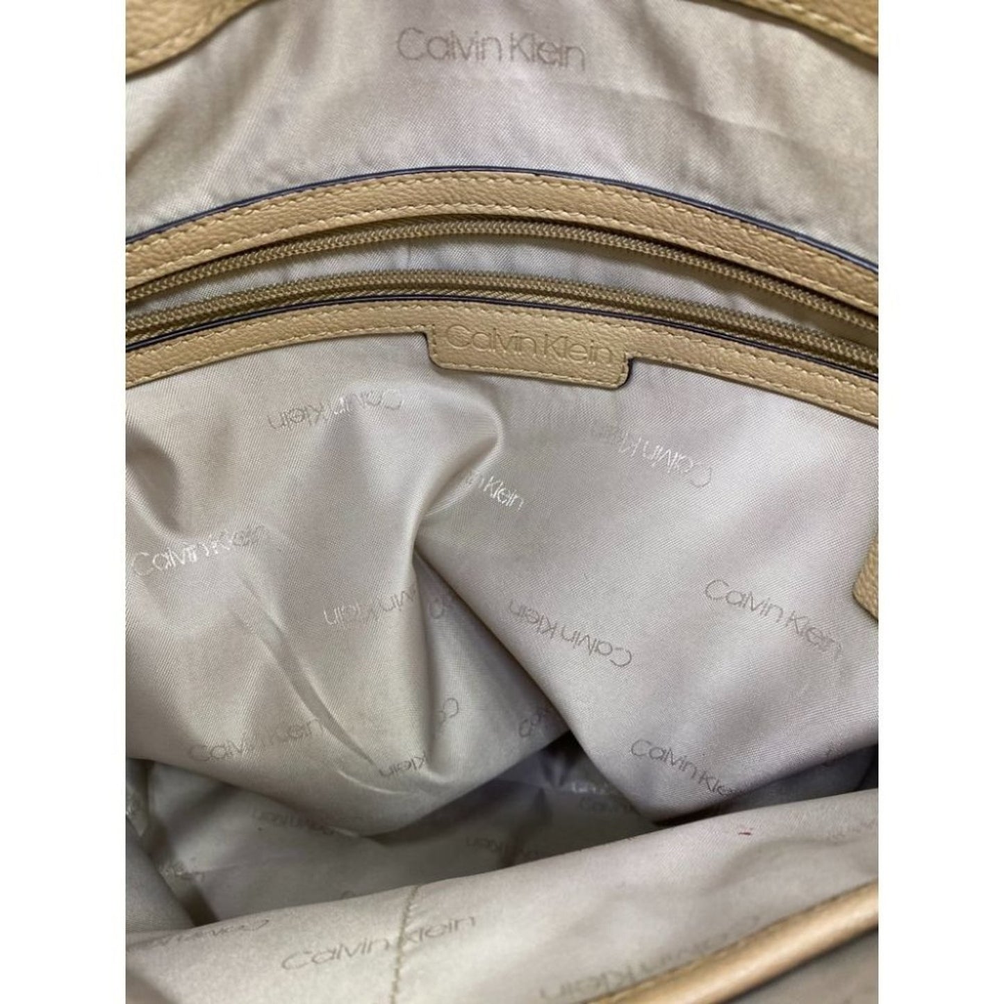 Calvin Klein Tan Large Tote Bag Crossbody Strap