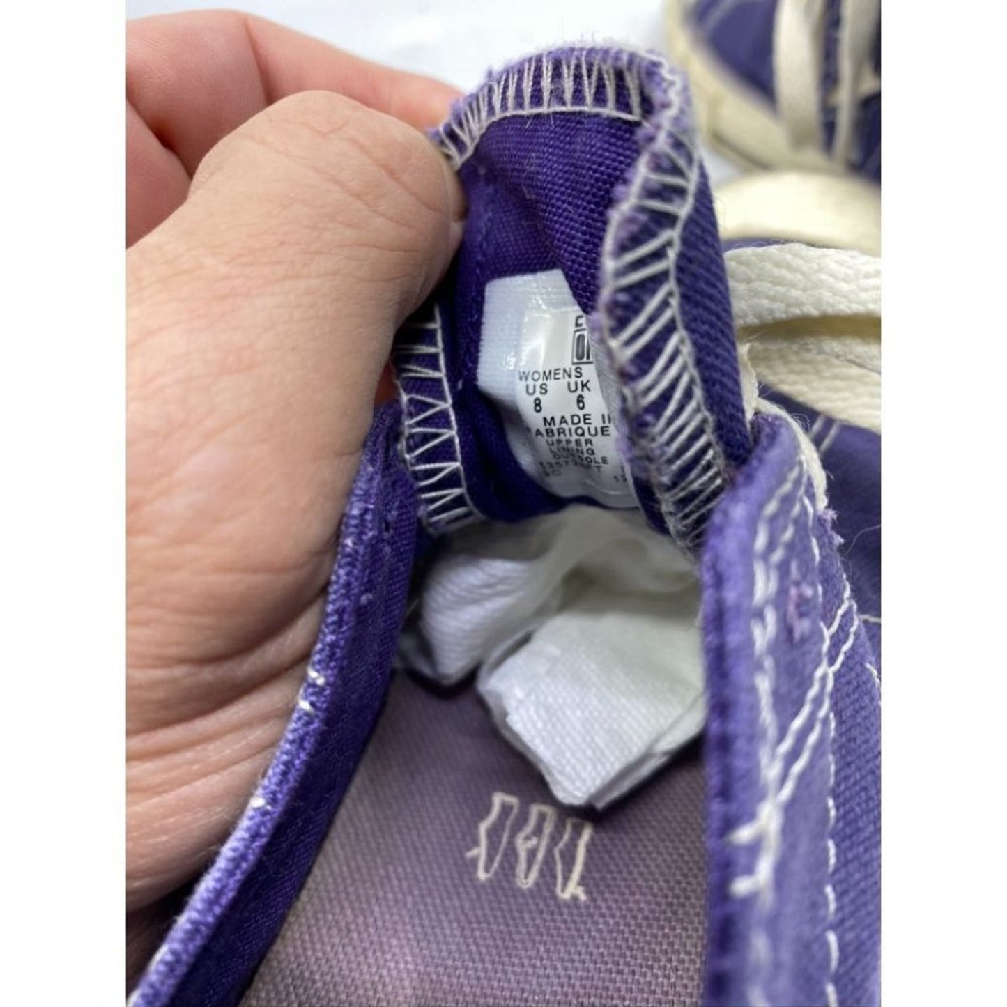 CONVERSE Sneakers White Blue Women's Size 8