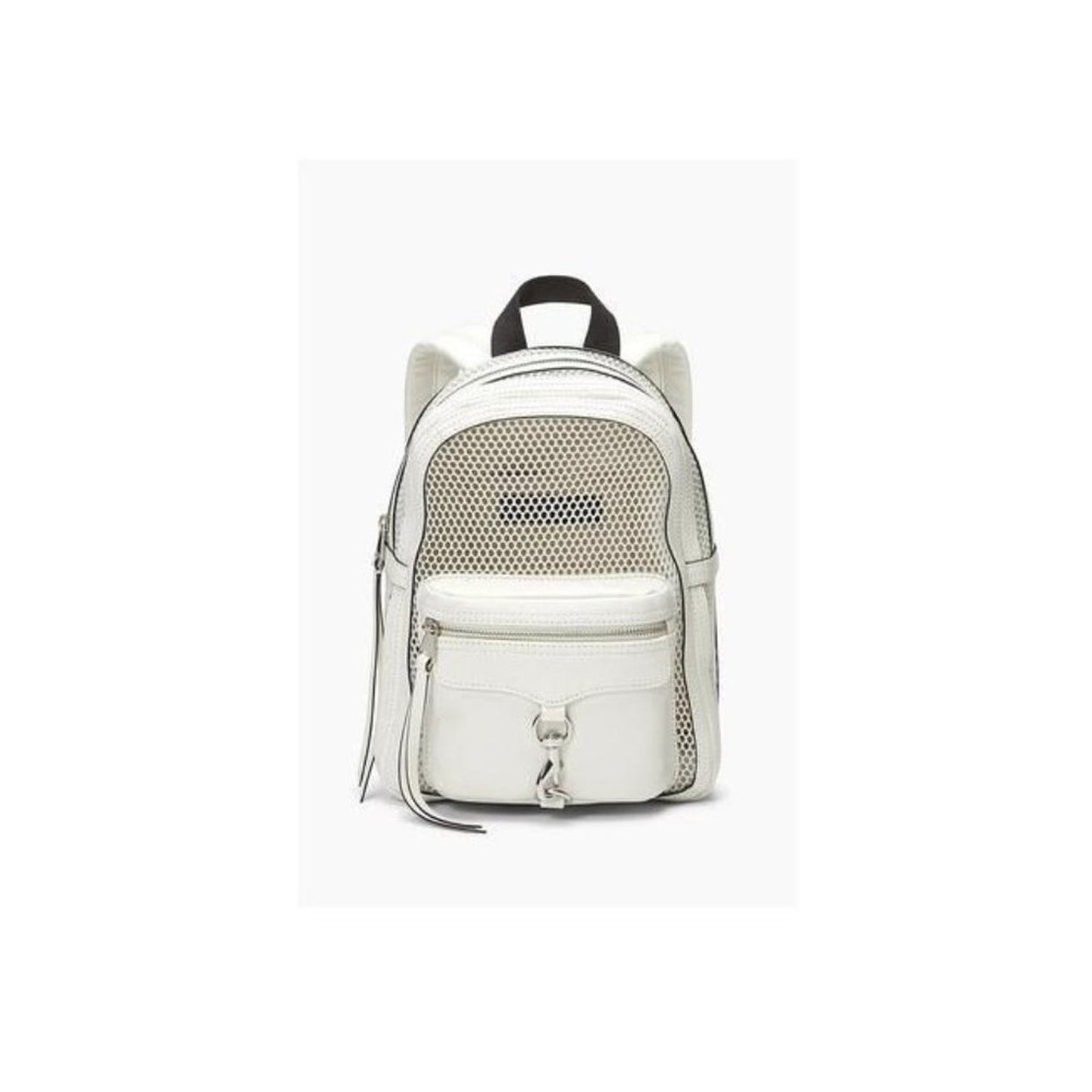 Rebecca Minkoff Net Mini Mab White Leather Backpack