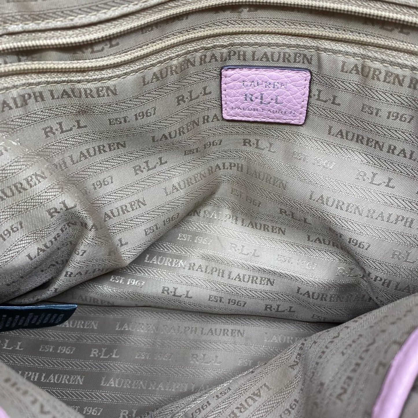RALPH LAUREN Tan Cream Handbag / Shopping Tote